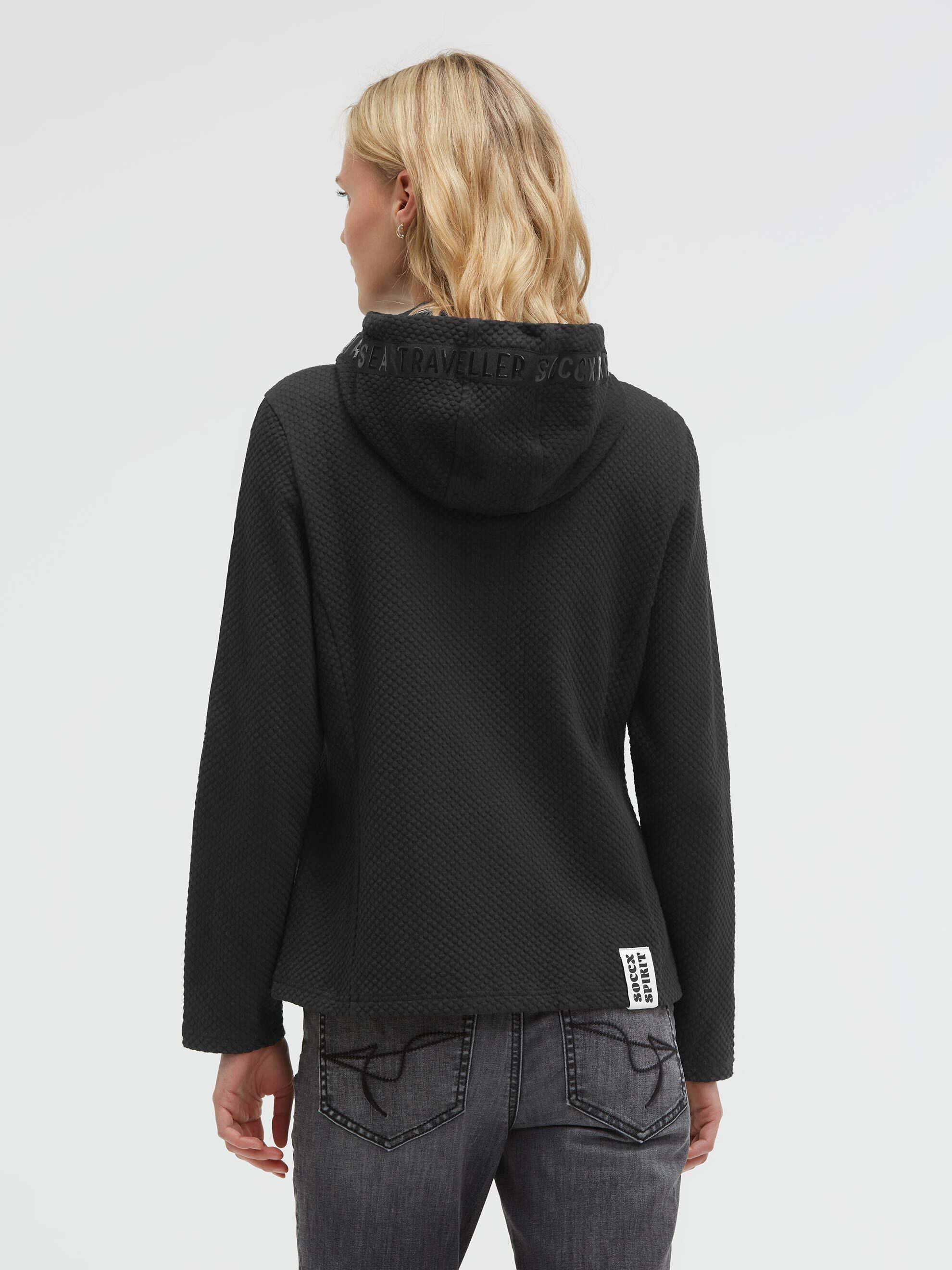SOCCX Kapuzensweatjacke mit verstellbarer Kapuze – Bild 5 von 5