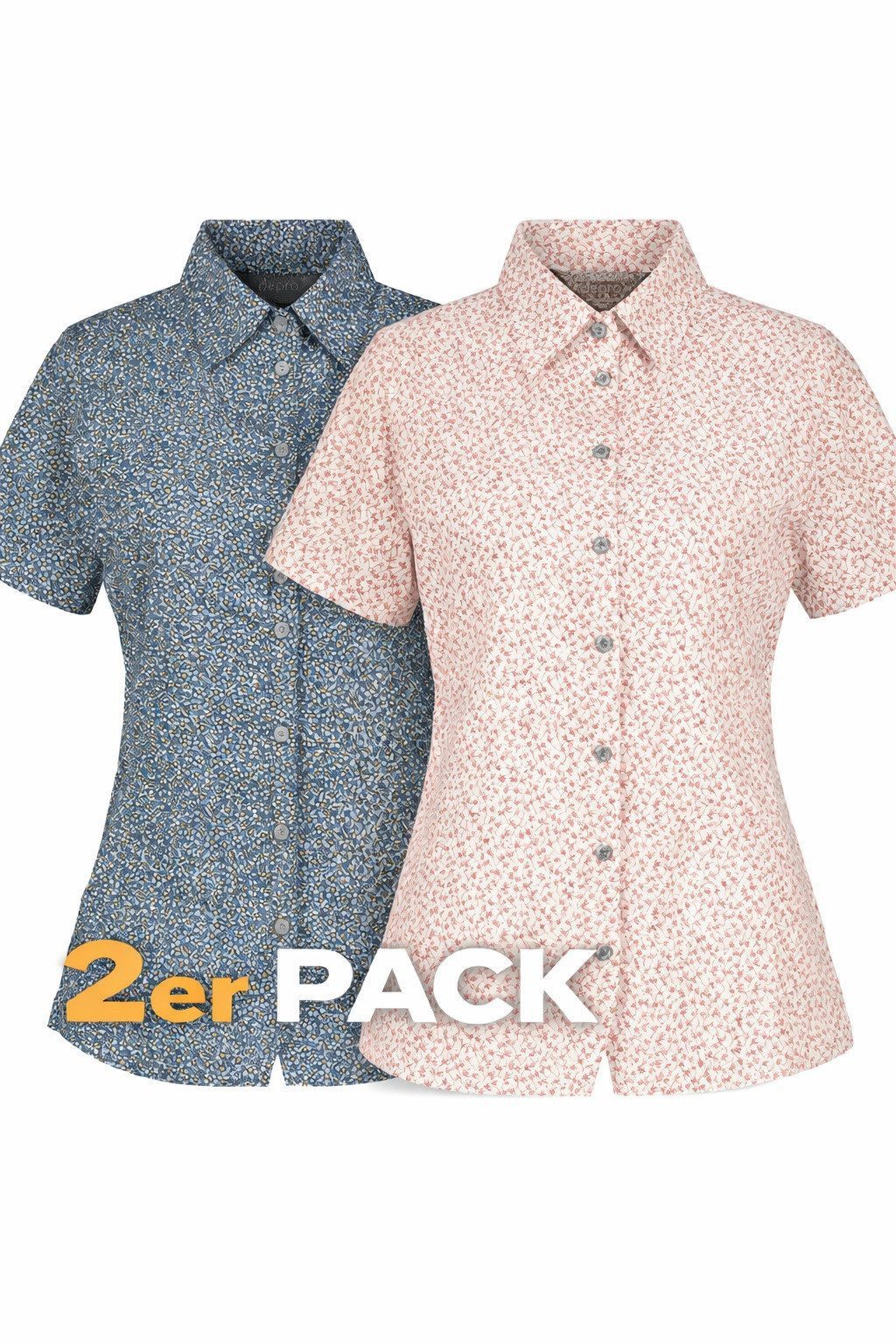 DEPROC Active Hemdbluse SUDBURY V 2er PACK Trekkingbluse, Wanderhemd