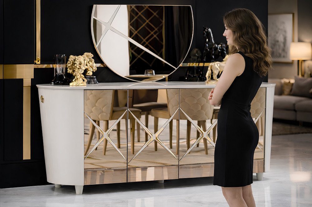 Xlmoebel Kommode Stilvolle n Gold Sideboards – Hochwertige Möbel Sofort (1 St., Kommode), Hergestellt in Europa