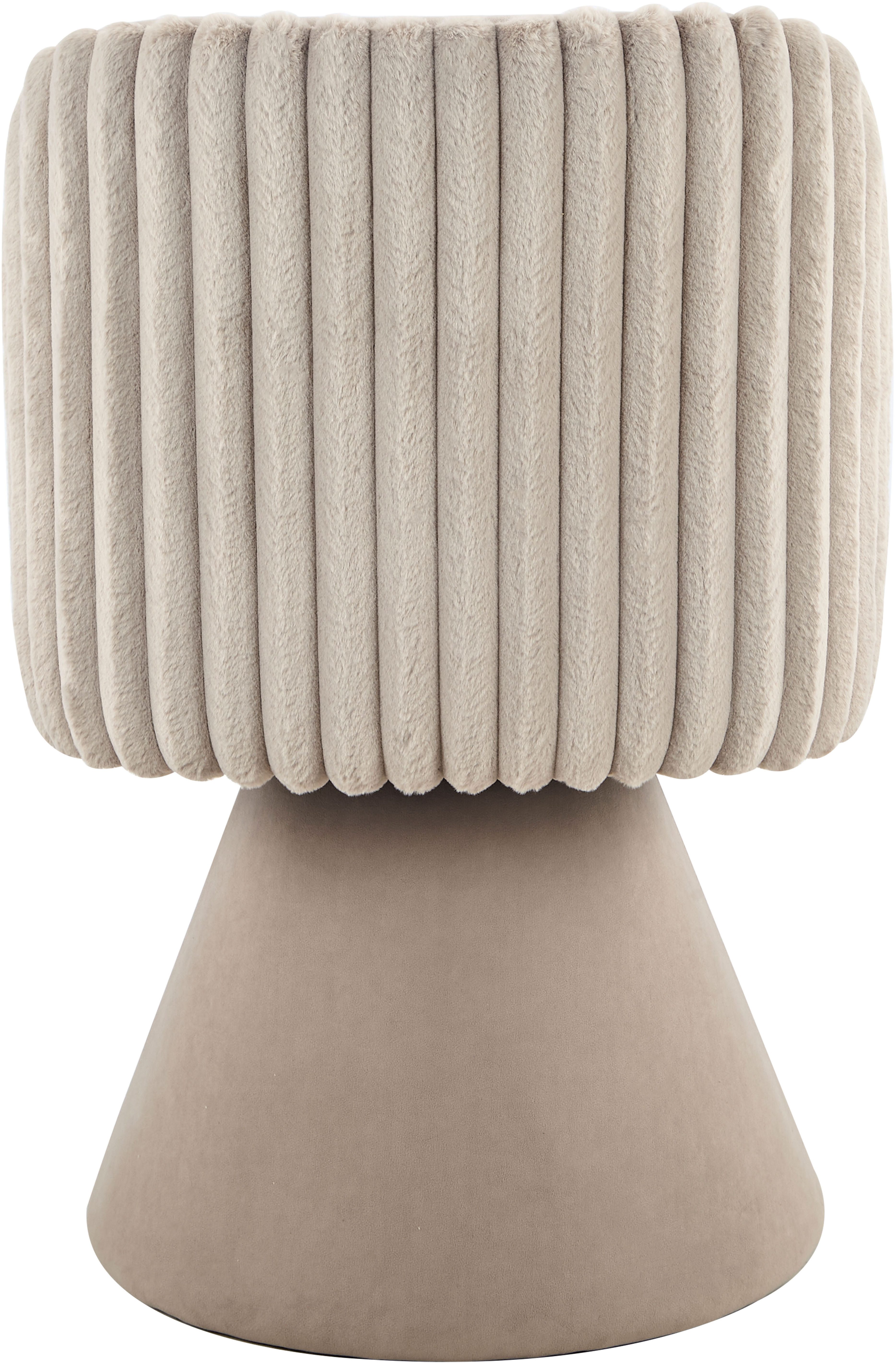 HELA Esszimmerstuhl BARI I Drehstuhl (Set, 2 St), 360° drehbar, Polsterfuß, Materialkombi, Außen Felloptik Innen Velvet – Bild 5 von 5