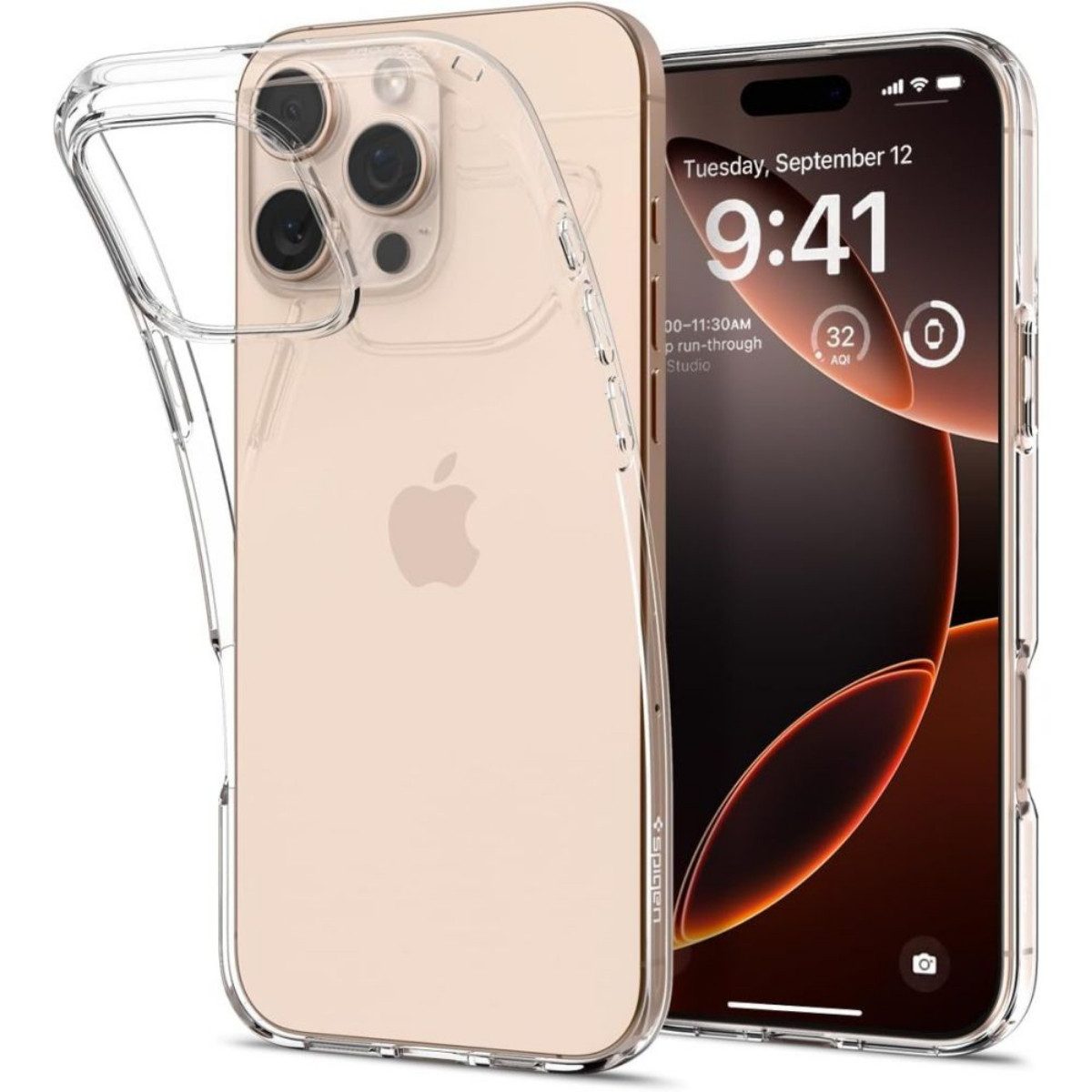 Spigen Handyhülle Liquid Crystal Transparent Kompatibel mit iPhone 16 Pro 6,3, Transparentes Design mit schlankem Profil und sicherem Halt