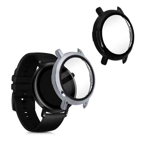 kwmobile Smartwatch-Hülle 2x Hülle für Huawei Watch GT2 (42mm), Fullbody Fitnesstracker Glas Cover Case Schutzhülle Set