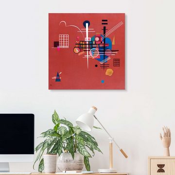 Posterlounge Forex-Bild Wassily Kandinsky, Dumpfes Rot, Wohnzimmer Modern Malerei
