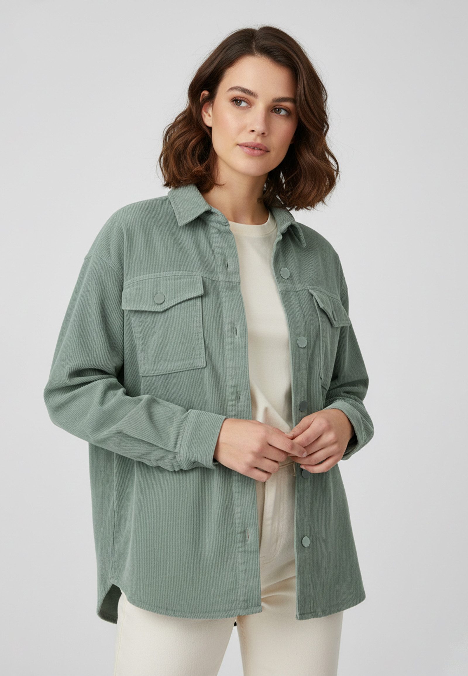 Eight2Nine Blouson Cord-Design mit Taschen und Knopfverschluss (1-St) D6000 günstig online kaufen