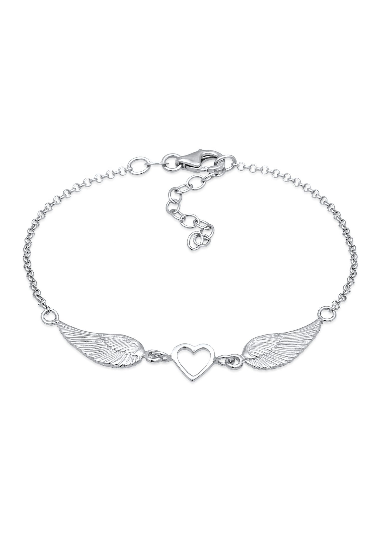 Armband Herz Flügel 925 Sterling Silber