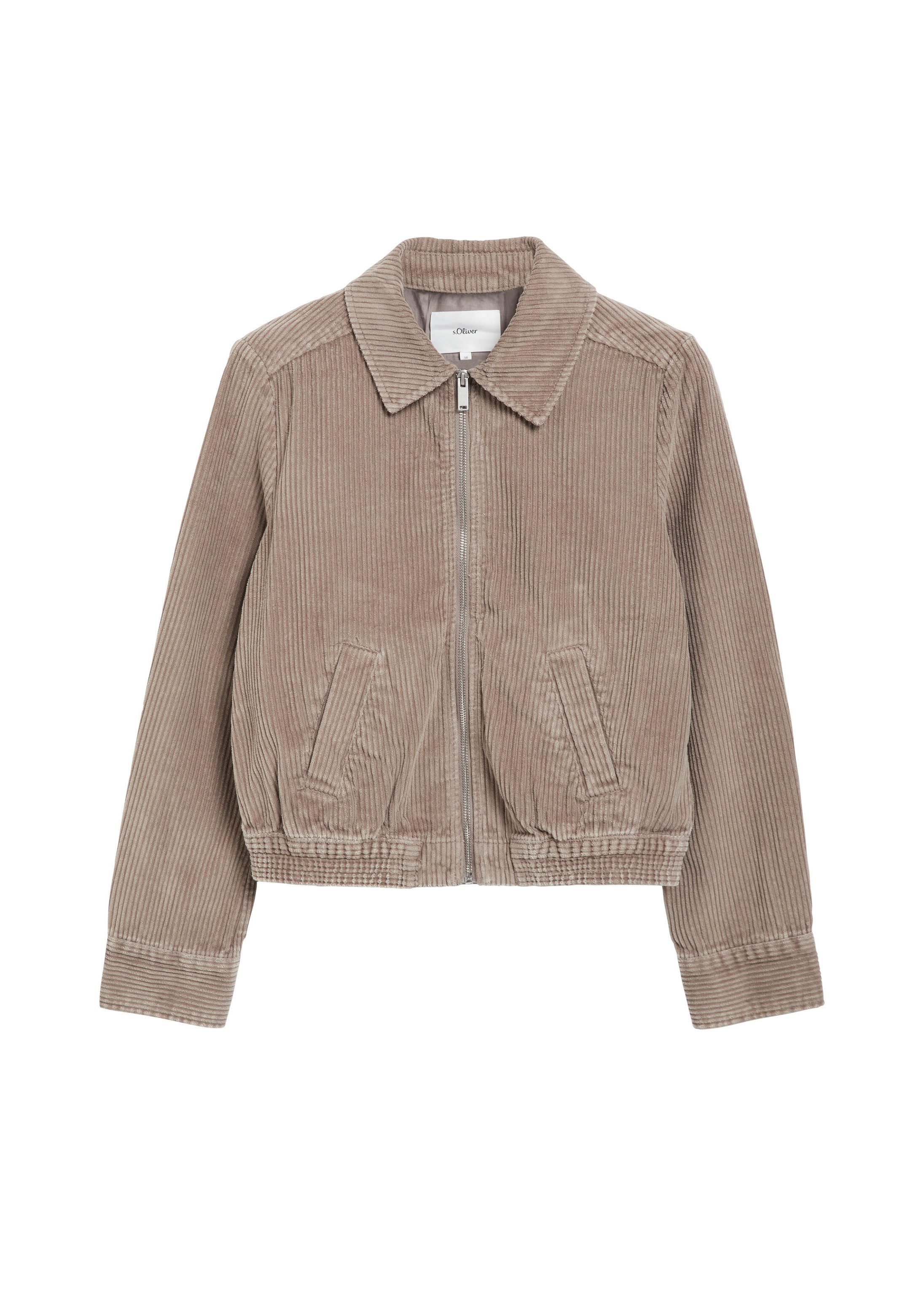 s.Oliver Funktionsjacke Indoor-Jacke Cord-Jacke mit elastischem Bund – Bild 2 von 5