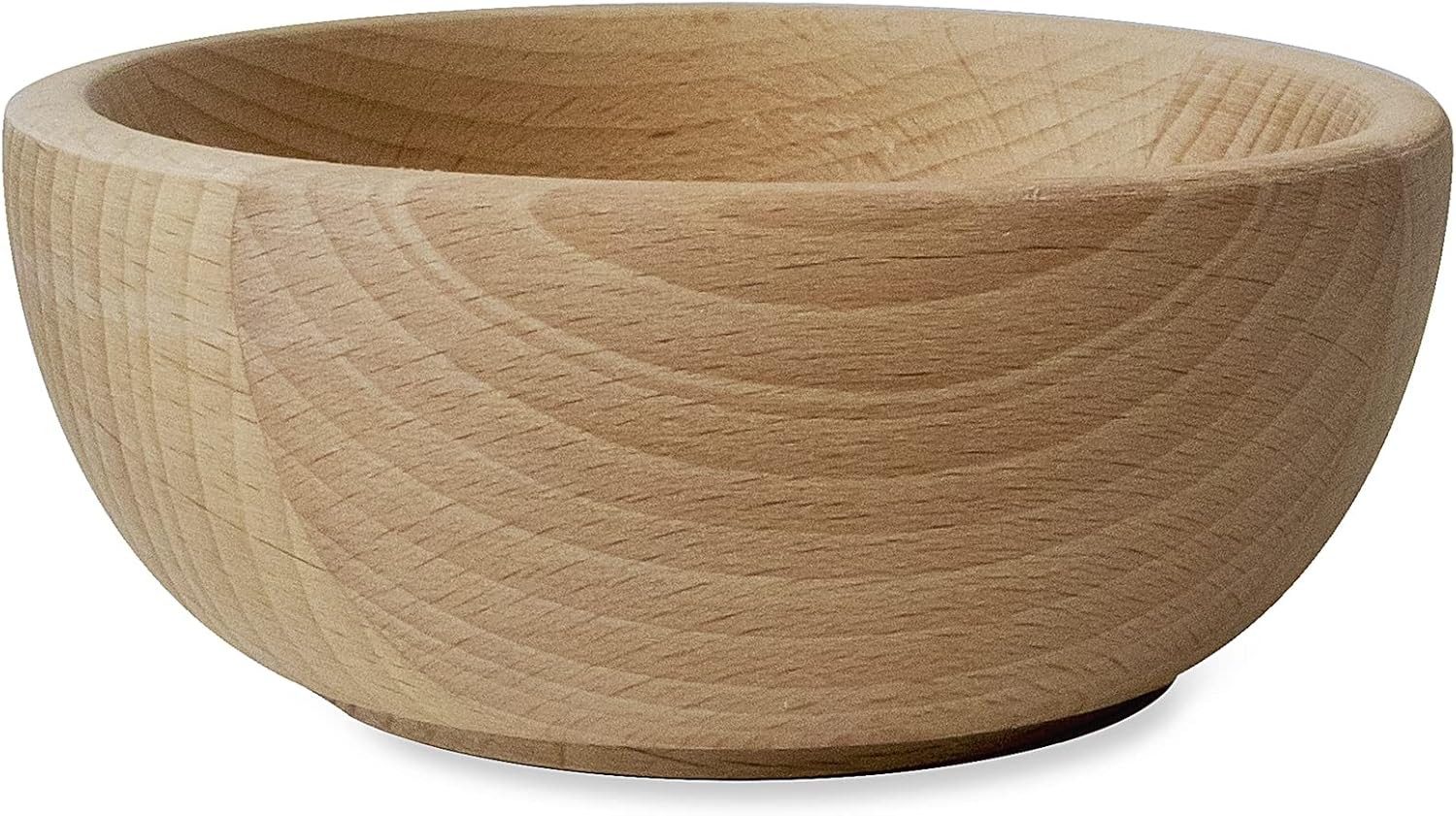 Creative Deco Snackschale Holzschüssel Holzschale, Unlackiertes Holz Dekoschale, Ø12, (1-tlg)