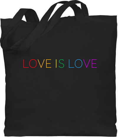 Shirtracer Umhängetasche Love is Love - Regenbogen - Pride, LGBT Kleidung