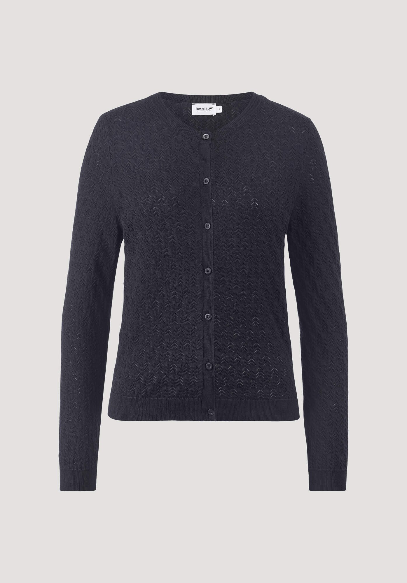 Hessnatur Strickjacke aus Bio-Baumwolle und Schurwolle (1-tlg)
