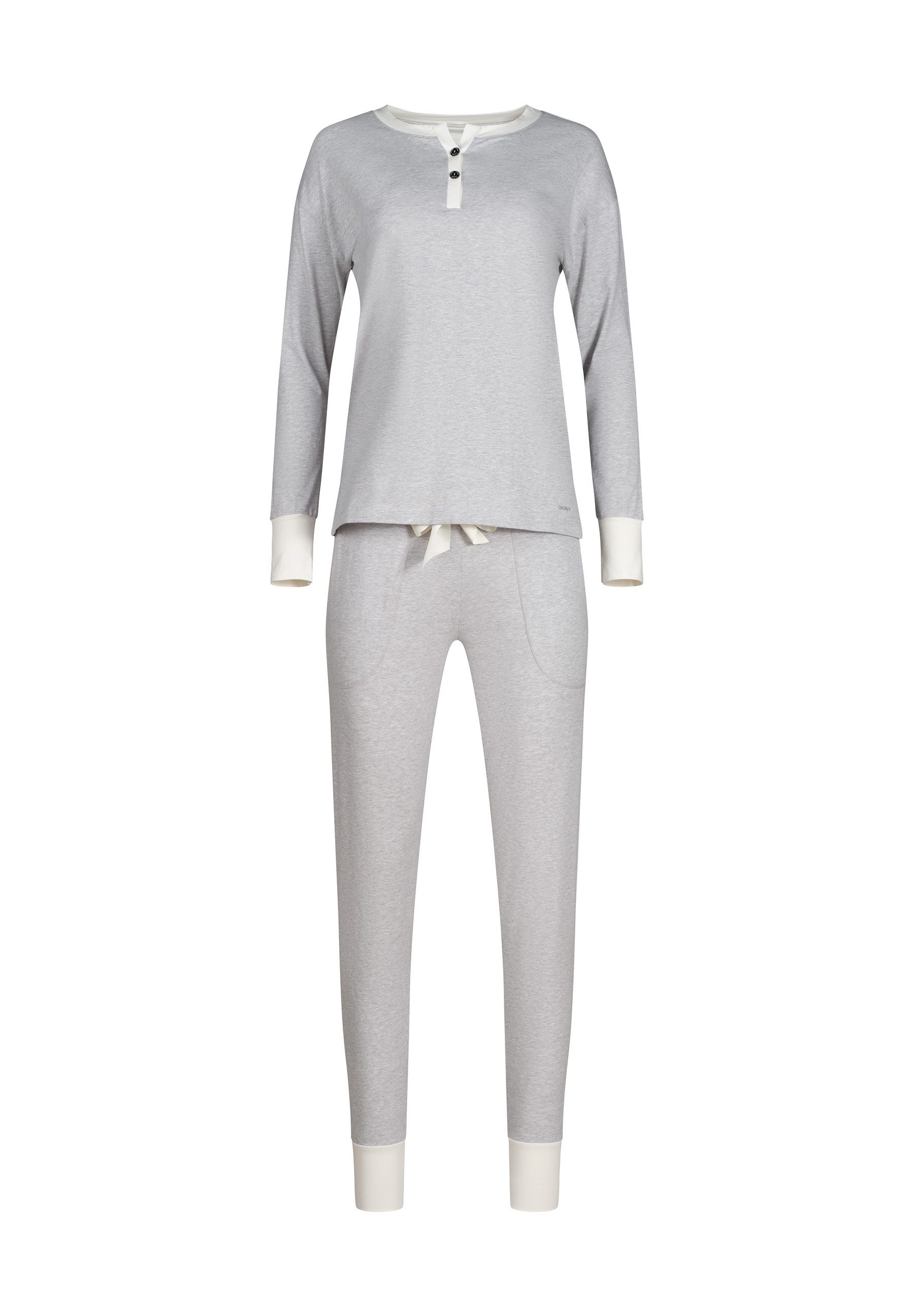 Skiny Pyjama Night In Mix & Match (2 tlg) bequem, elastischer Bund, mit Taschen, Baumwollmix