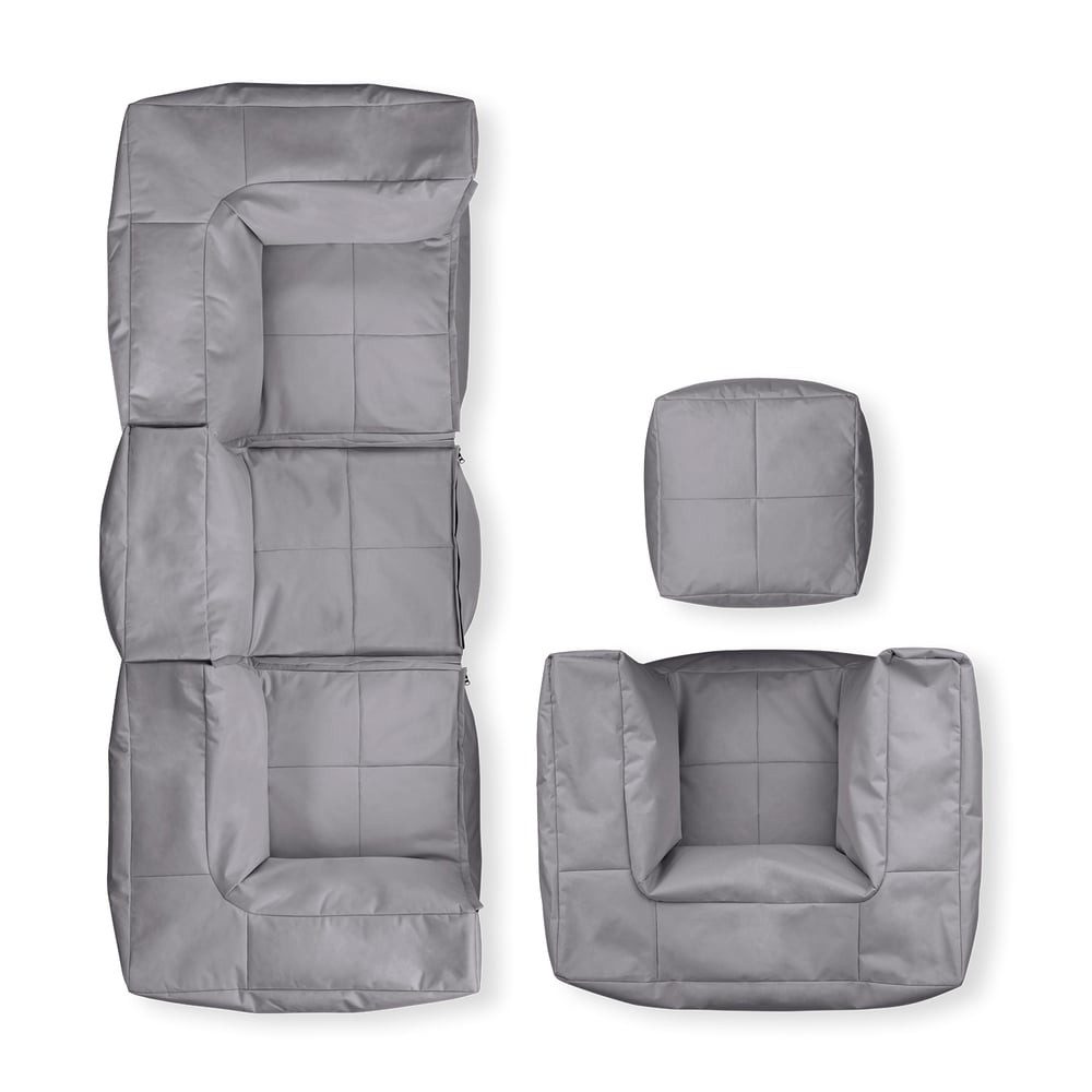 Lumaland Loungeset LUMALAND Basic Set (5-tlg) - Modulares System - In- & outdoor, (5-tlg)