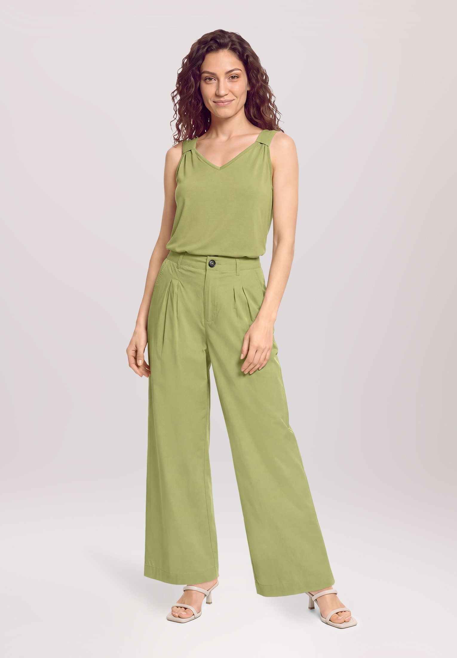 Cartoon Stoffhose Damen mit Bundfalten