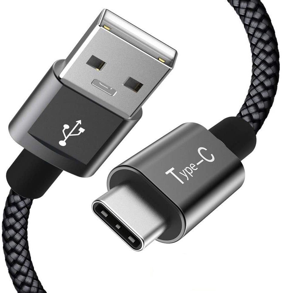 GlobaLink Type C Ladekabel Zertifiziert Smartphone-Kabel, (100 cm), 2Stück