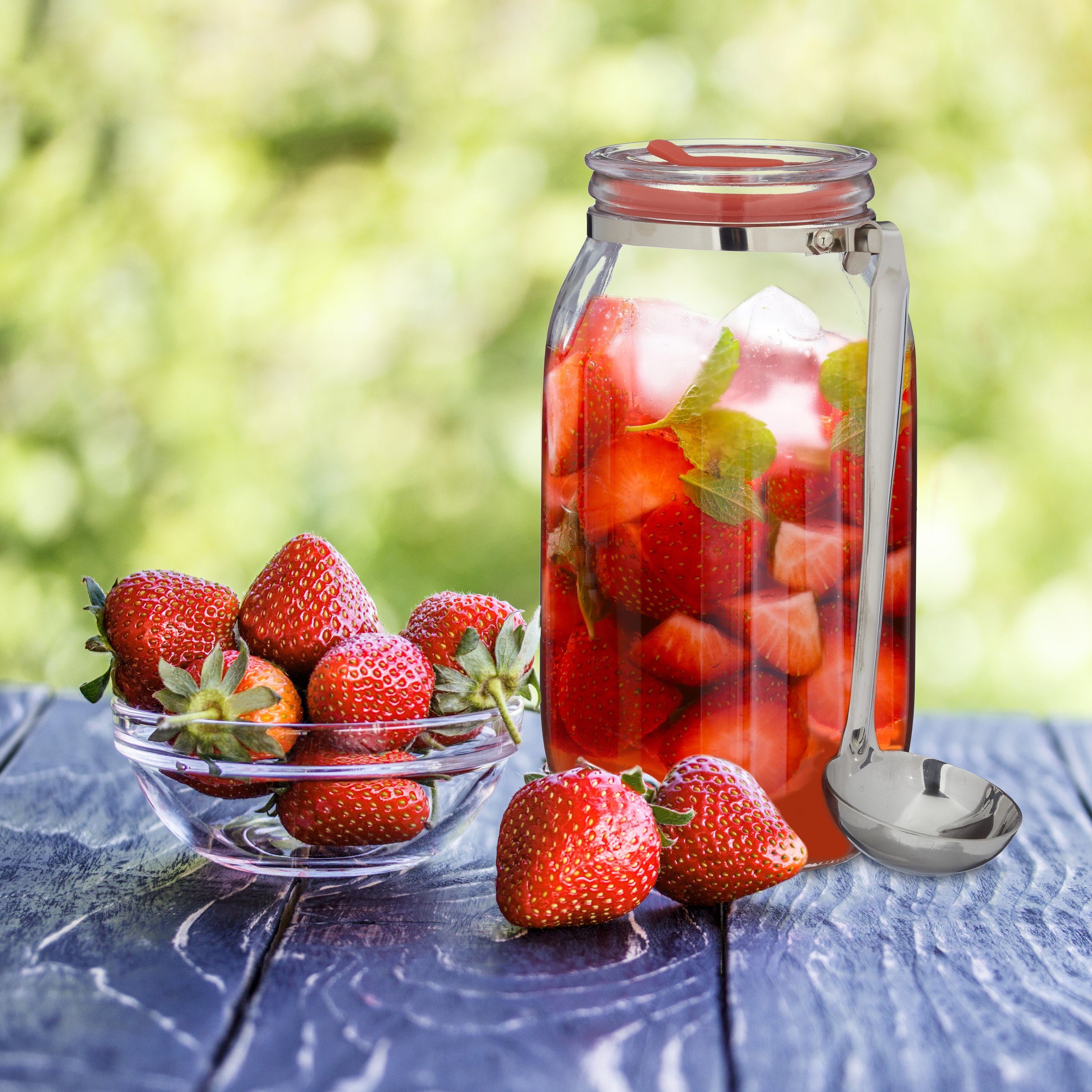 Beseitigung relaxdays Vorratsglas Vorratsglas 2 Liter, Glas