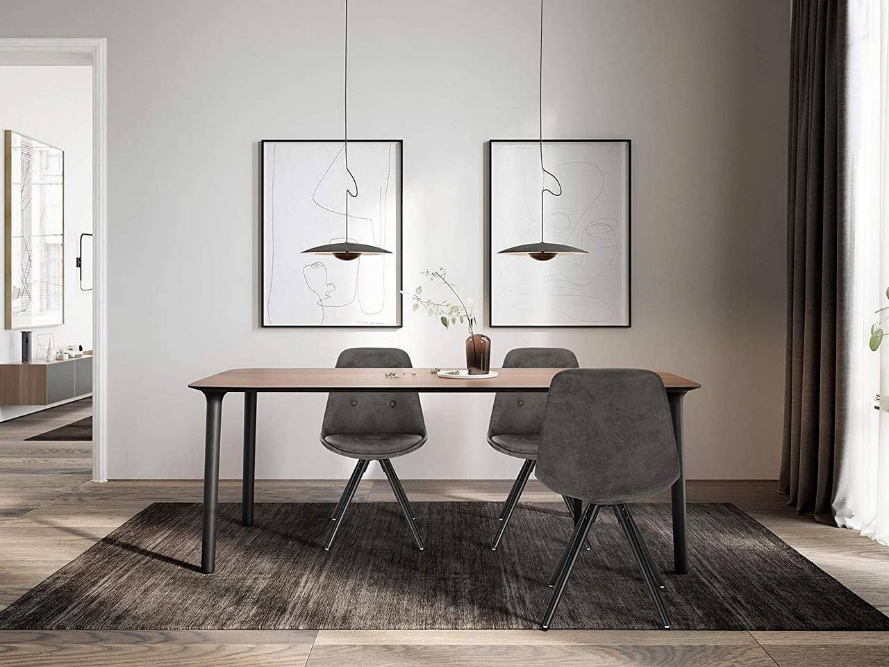 Woltu Esszimmerstuhl (2 St), Esszimmerstühle aus Stoffbezug, Design Stuhl günstig online kaufen