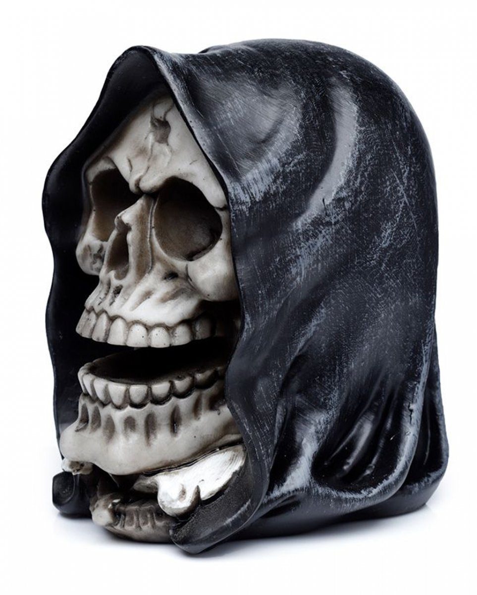 12cm Grim Horror-Shop Reaper als Dekofigur Schädel Mit Dekofigur Kapuze