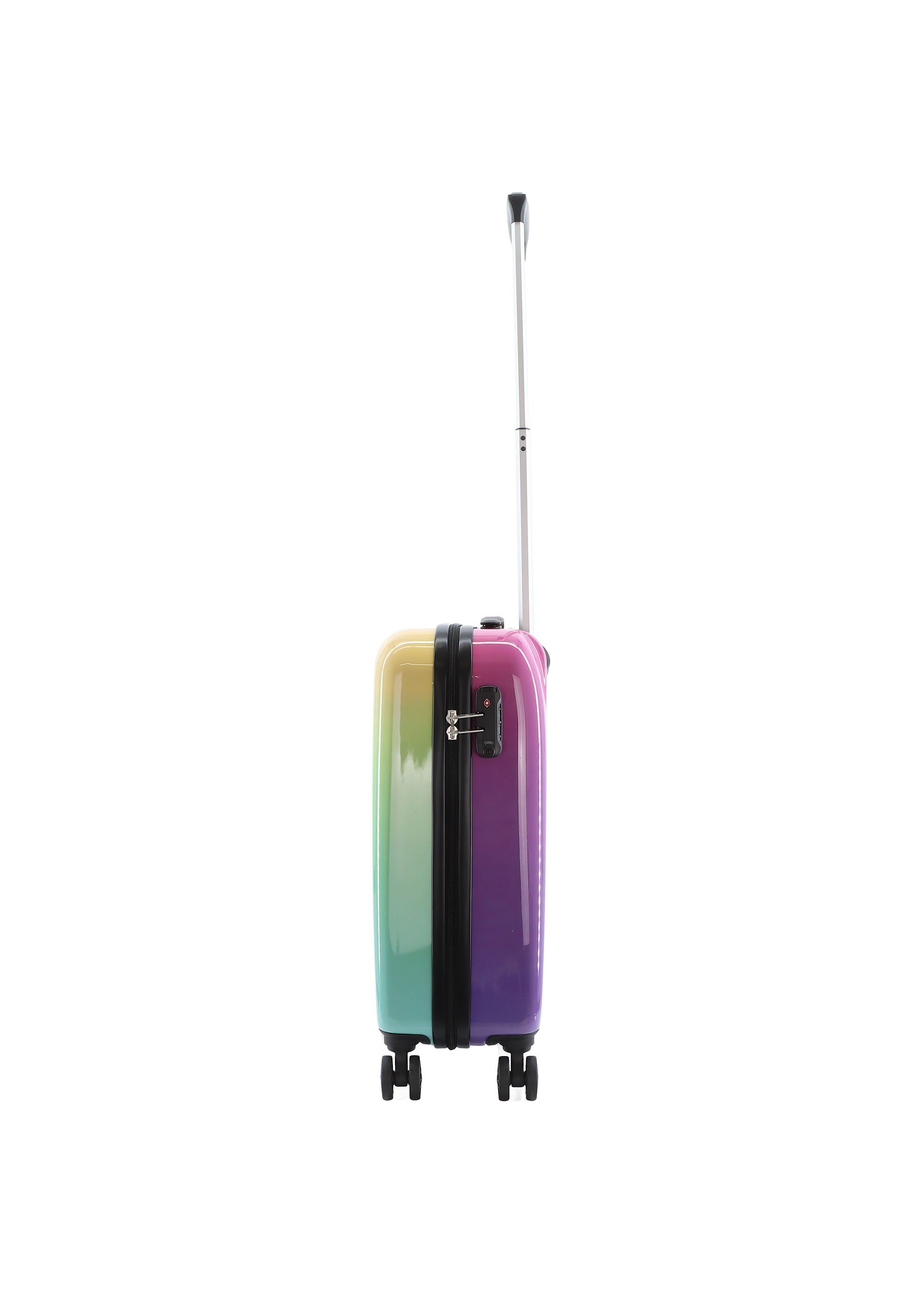 praktischem TSA-Zahlenschloss Koffer Saxoline® Rainbow, mit