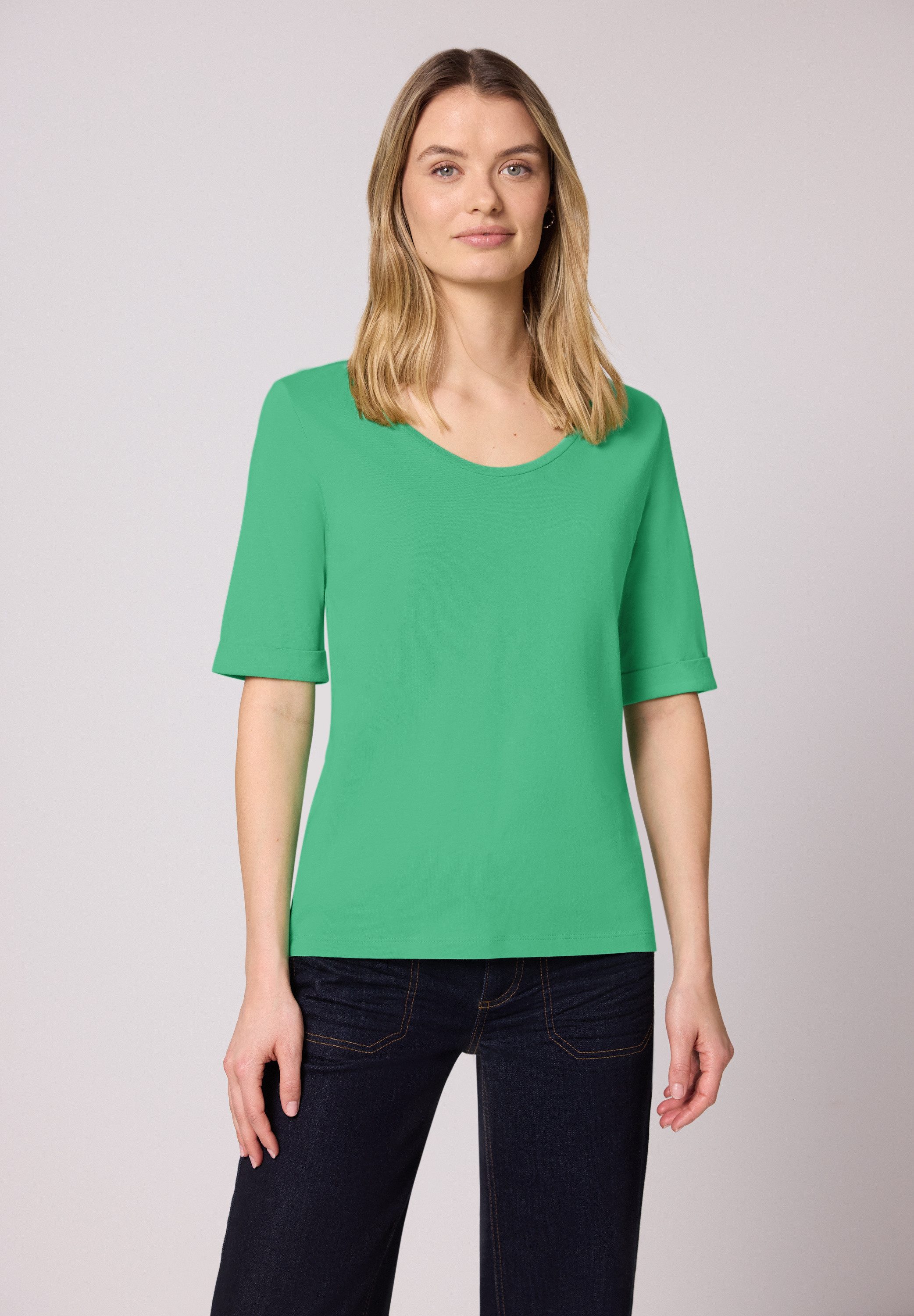 STREET ONE T-Shirt mit V-Ausschnitt