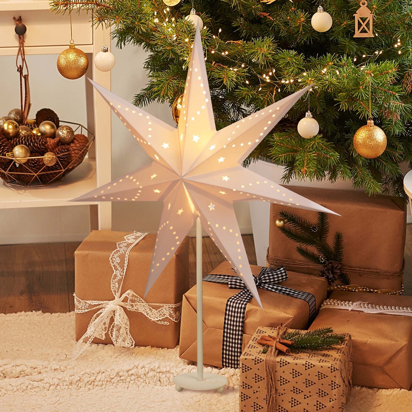 Salcar LED Stern LED Dekolicht Weihnachtsstern Papierstern-Lichterkette Bel günstig online kaufen