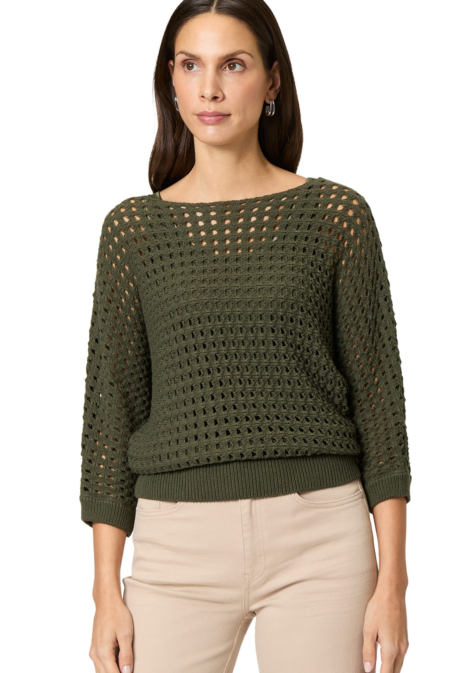 Strickpullover zero Pullover aus Ajourstrick
