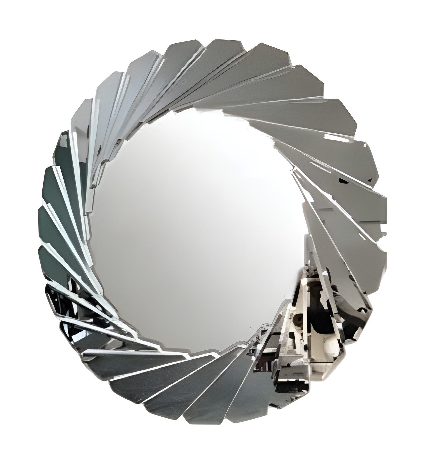 JVmoebel Wandspiegel Grauer Glas Spiegel für modernes Wohnen und stilvolle Akzente (1-St), Made in Europe