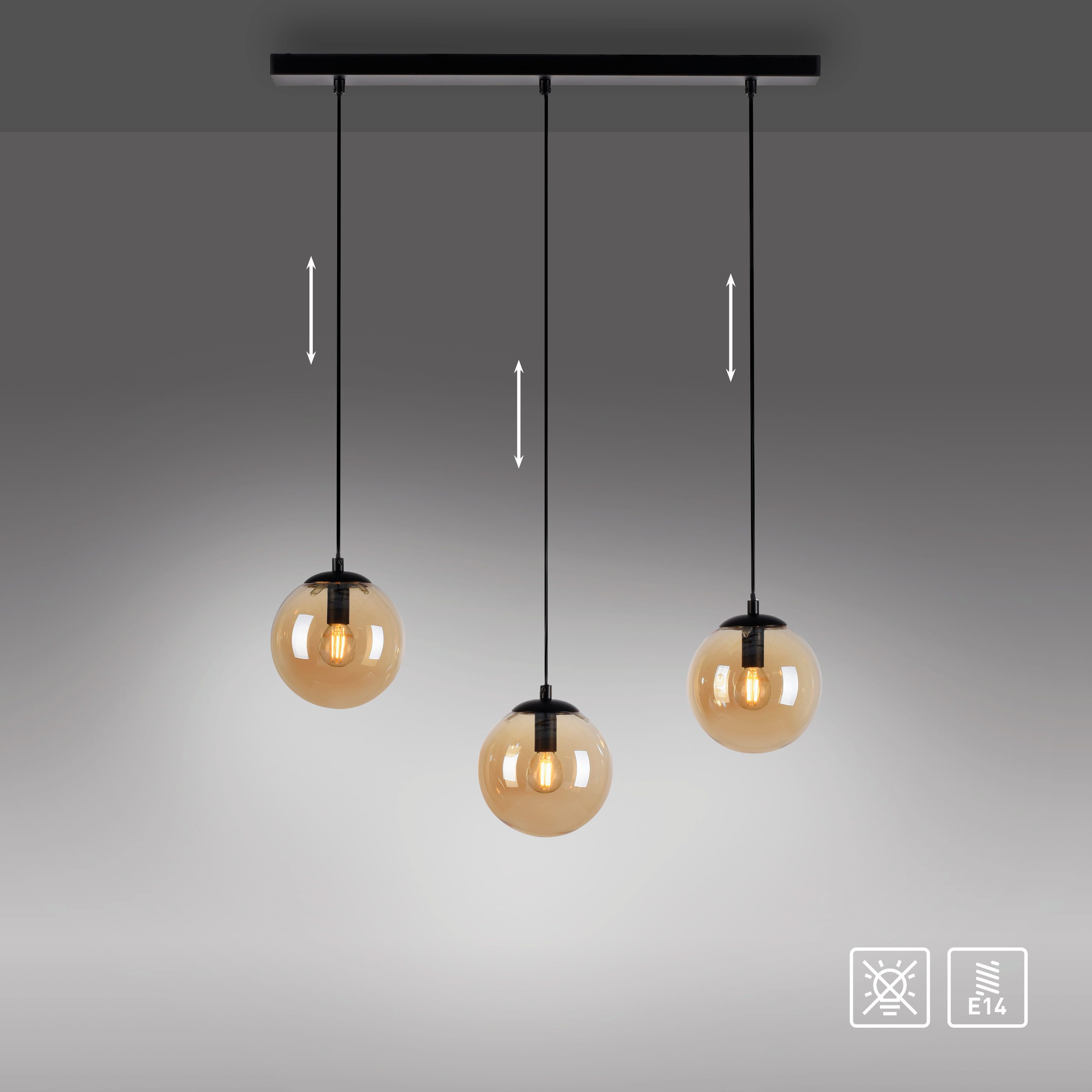 my home Pendelleuchte Nymölla, ohne Leuchtmittel, Hängeleuchte mit großen G günstig online kaufen