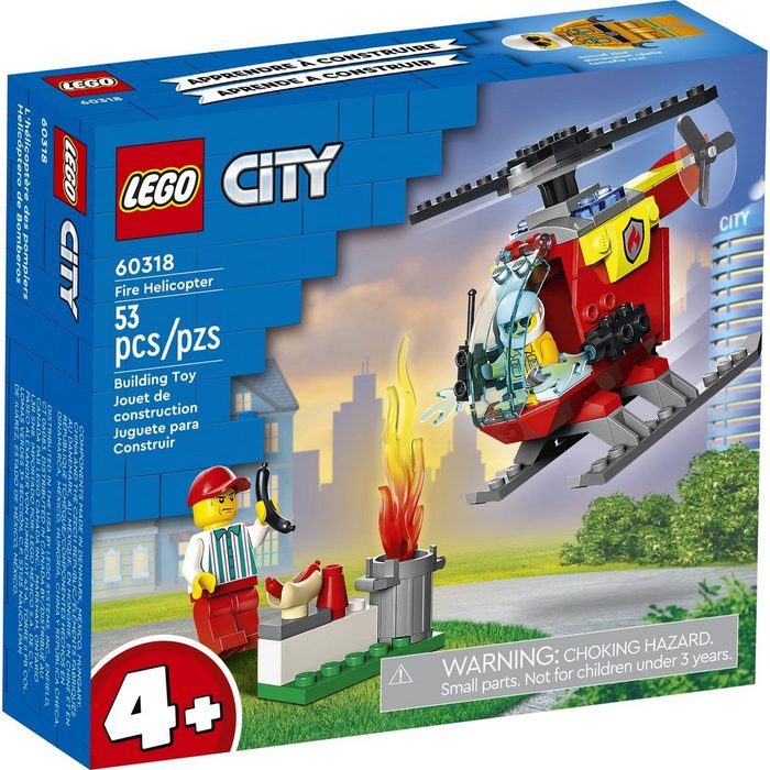 LEGO® Konstruktionsspielsteine LEGO® City - Feuerwehrhubschrauber (Set 53 St)