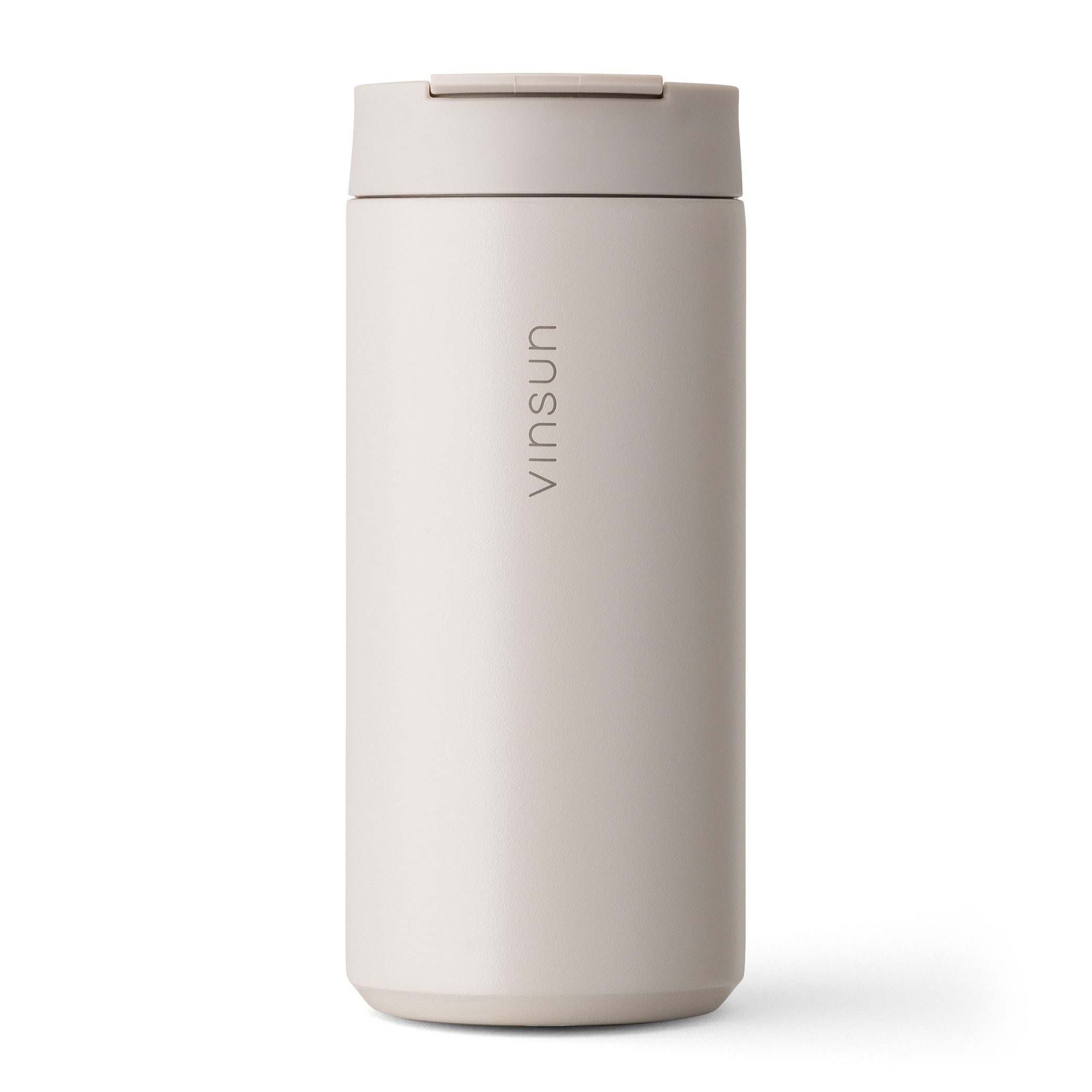 Vinsun Thermobecher Edelstahl Isolierbecher 350ml - Kaffeebecher doppelwandig isoliert, 2-tlg., Edelstahl, BPA frei, auslaufsicher, bruchfest, Kalt- und Heißgetränke