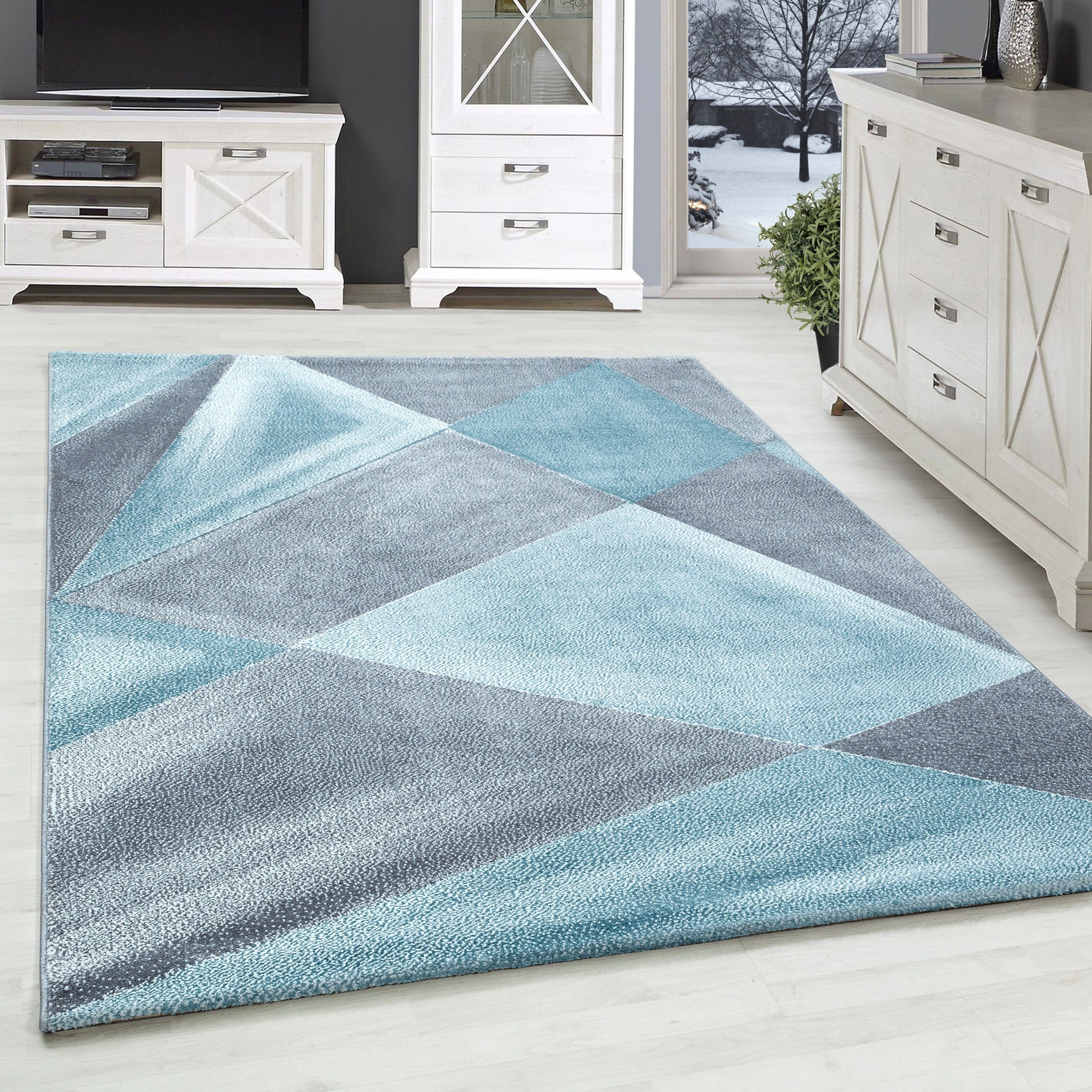 SIMPEX24 Teppich Geometrisch Design, Läufer, Höhe: günstig online kaufen