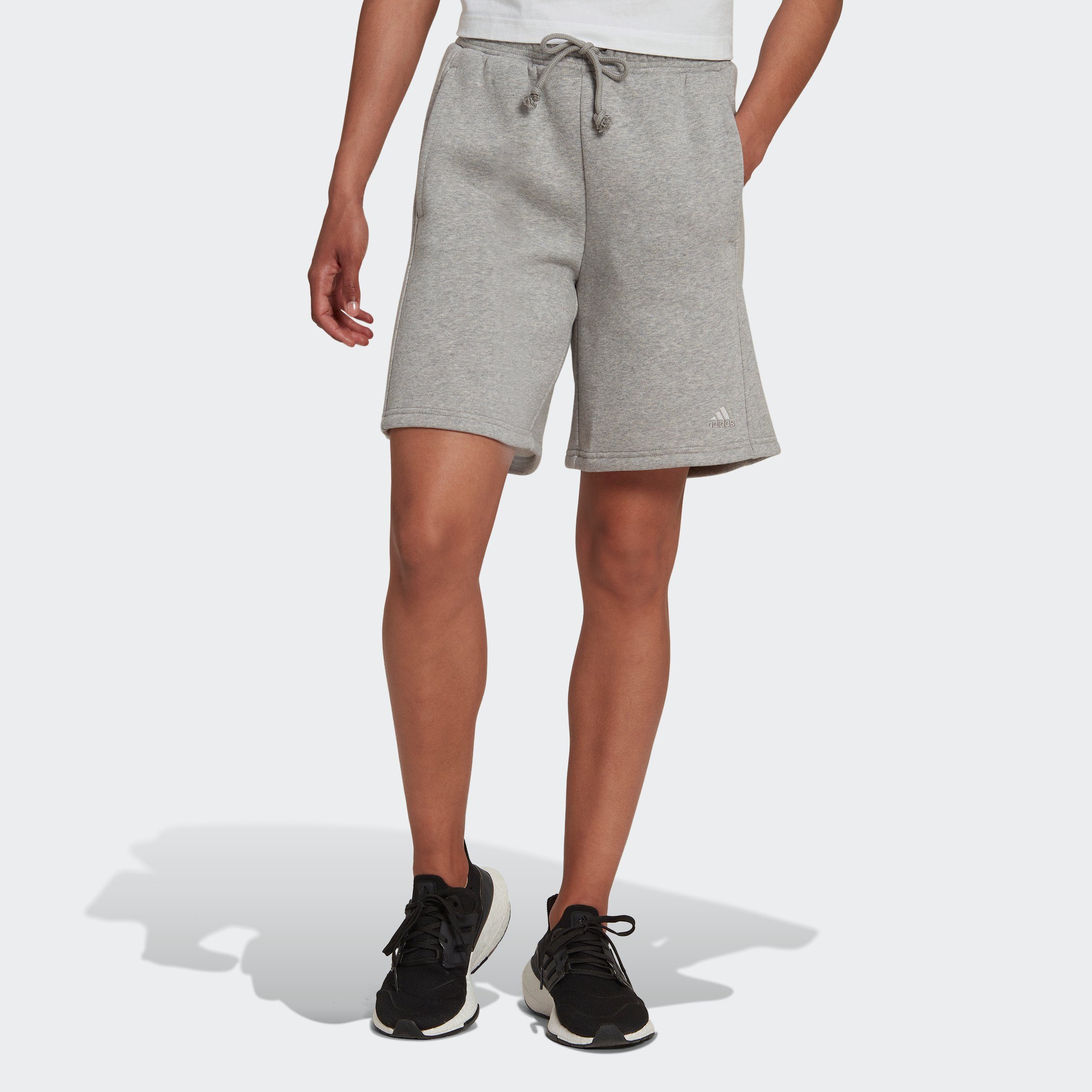adidas Sportswear SZN Heather ALL (1-tlg) Medium Grey FLEECE Shorts