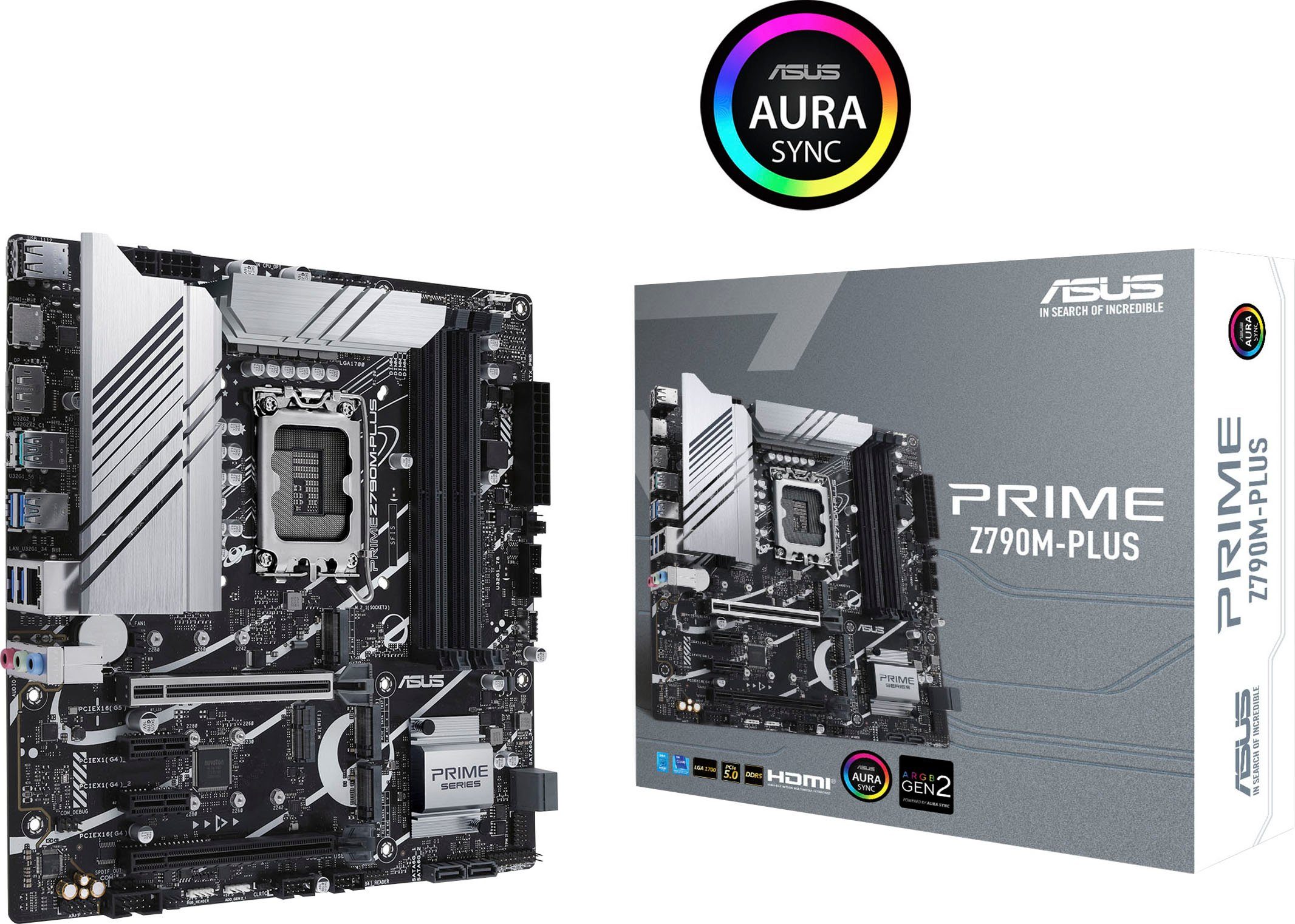 Asus PRIME Z790M-PLUS Mainboard, Micro ATX, HDMI, DisplayPort, DDR-5