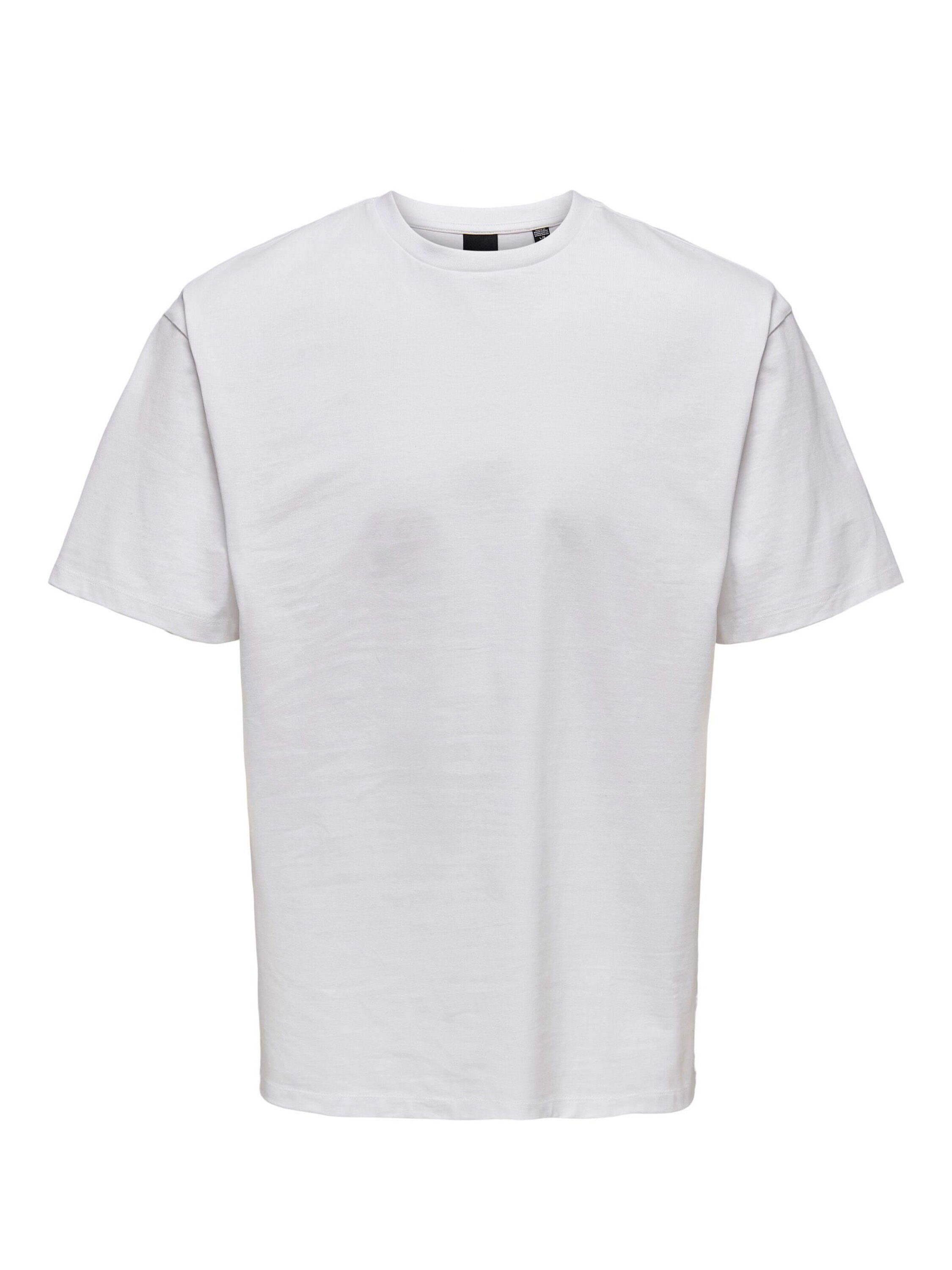 ONLY & SONS T-Shirt - oversize kurzarm Shirt - Basic T-Shirt einfarbig - un günstig online kaufen