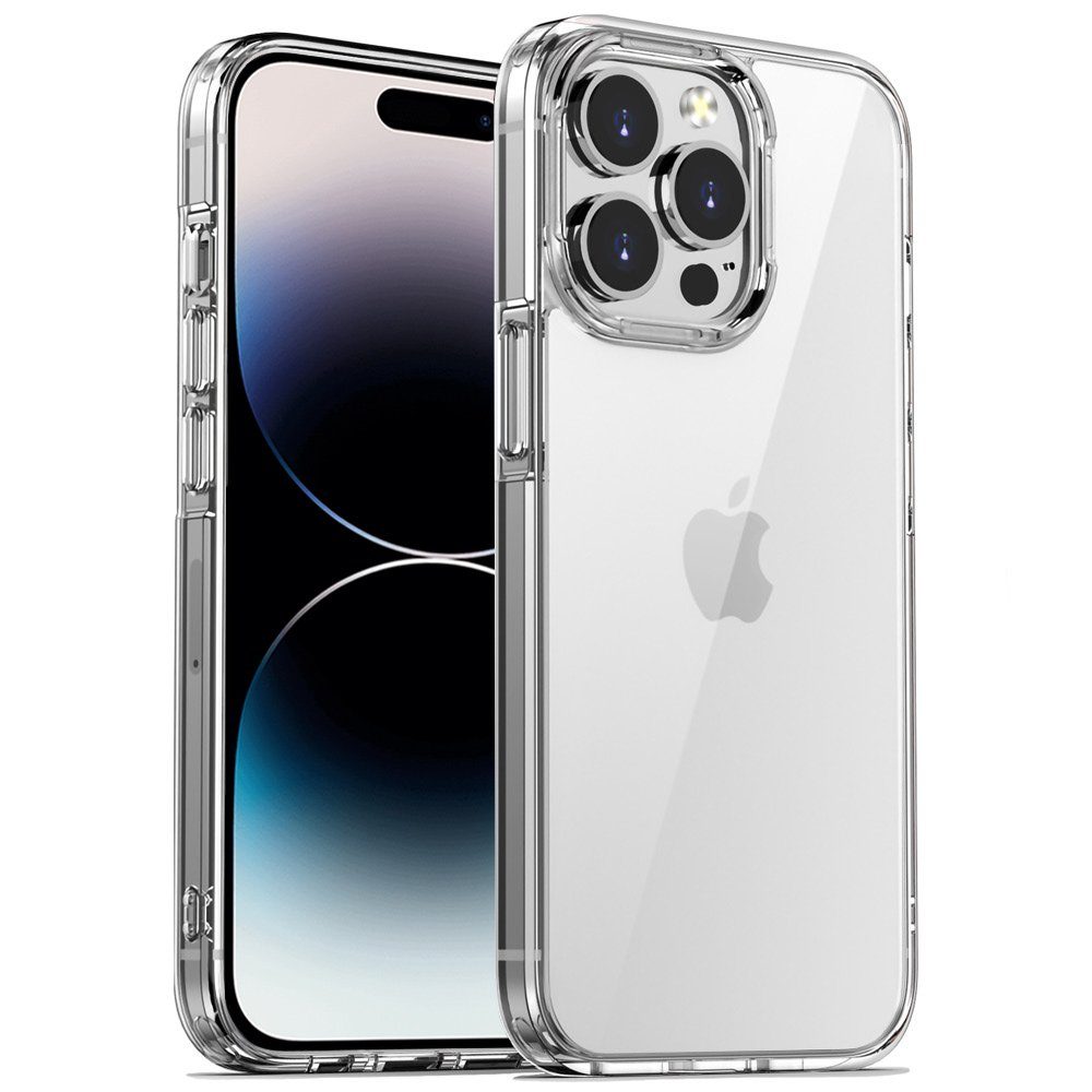 FITSU Handyhülle Ultraklare Hülle für iPhone 14 Pro Transparent, Ultraklare Handyhülle transparentes Slim Case mit Eckenschutz