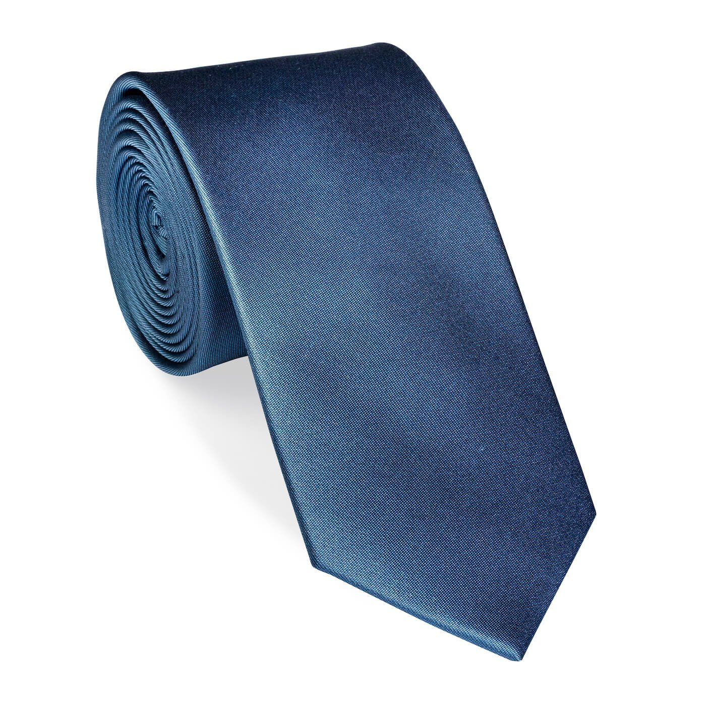 (14) 6cm Seide Krawatte - Plain - - UNA Krawatte royalblau