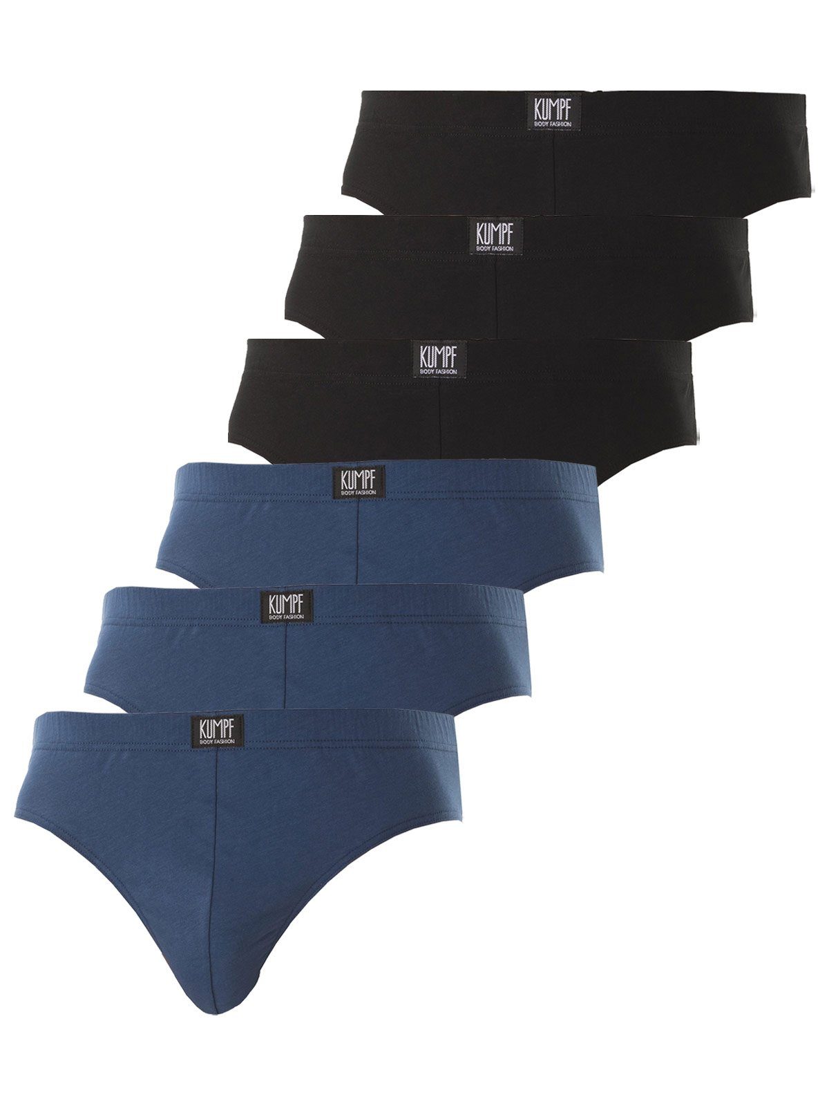 Herren 6er darkblue Bio 6-St) Cotton - Slip (Spar-Set, schwarz Sparpack KUMPF Slip