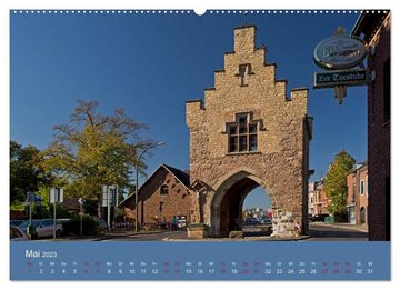 CALVENDO Wandkalender ERFTSTADT - Burgen und Bürgerhäuser (Premium, hochwertiger DIN A2 Wandkalender 2023, Kunstdruck in Hochglanz)