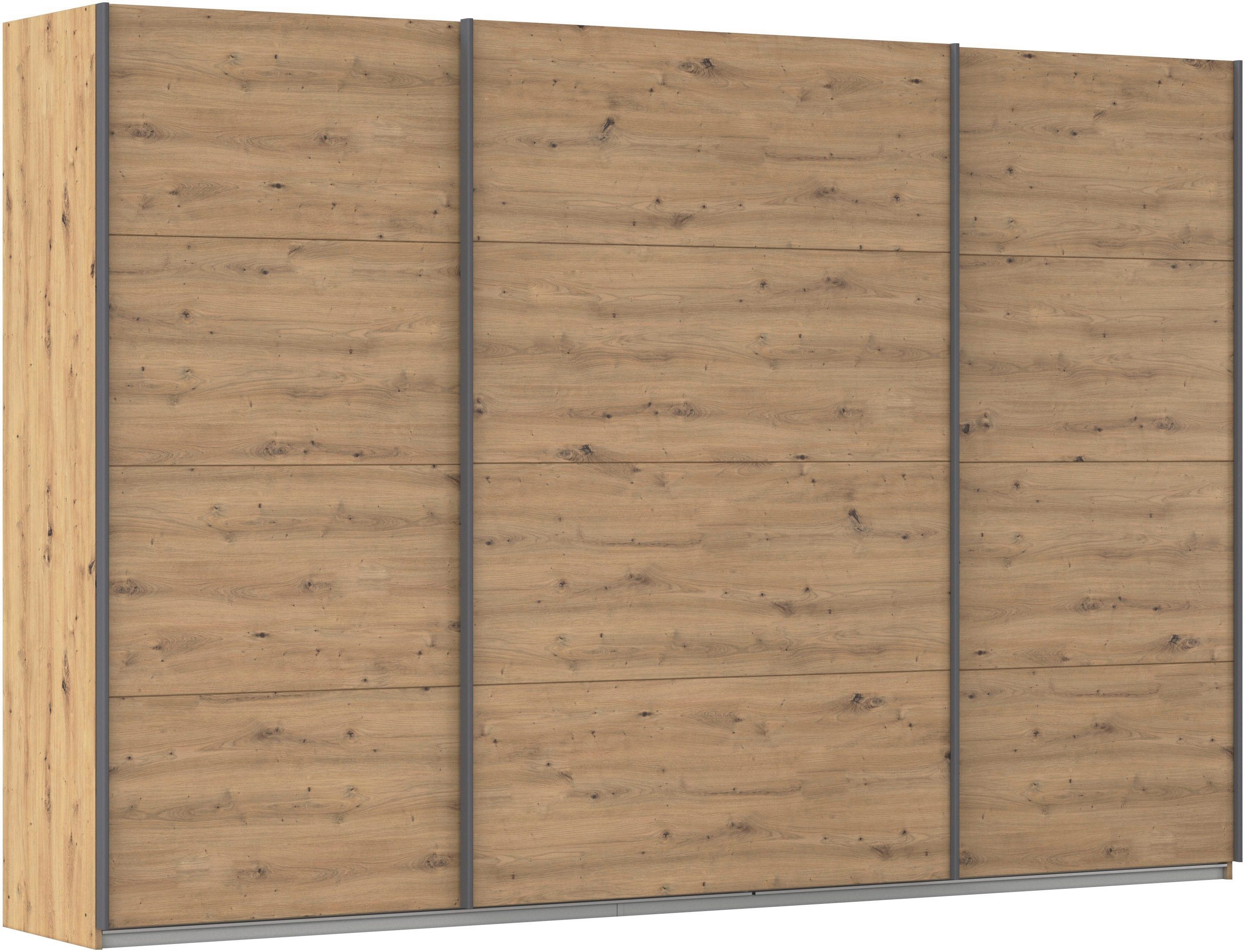 OTTO home Schwebetürenschrank Kleiderschrank Schrank Garderobe AGORDO mit Dekor- oder Hochglanzfront (Breiten 203/271/315/360 cm in drei Griff-Farben - NEU: Farbe SCHWARZ) durchdachte Innenausstattung, in 4 Breiten und 2 Höhen MADE IN GERMANY