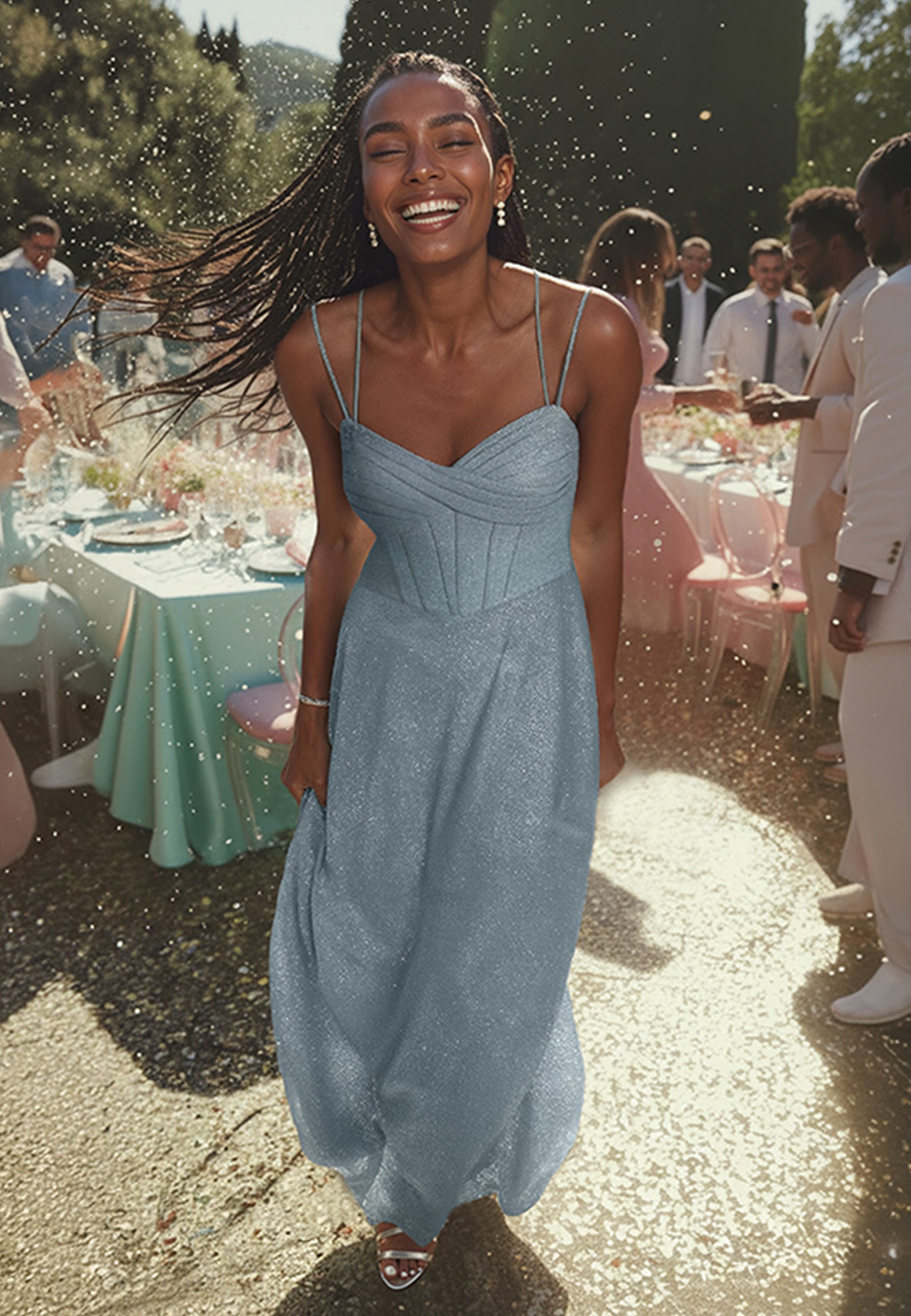 Vera Mont Abendkleid Damen im Glitzer-Look