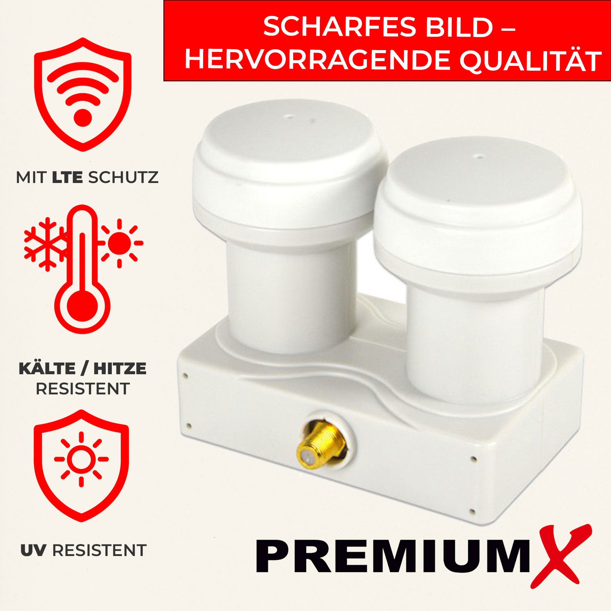 PremiumX Monoblock Single PXMB-6SW LNB WE Astra 19,2° Hotbird 13° Monoblock-LNB