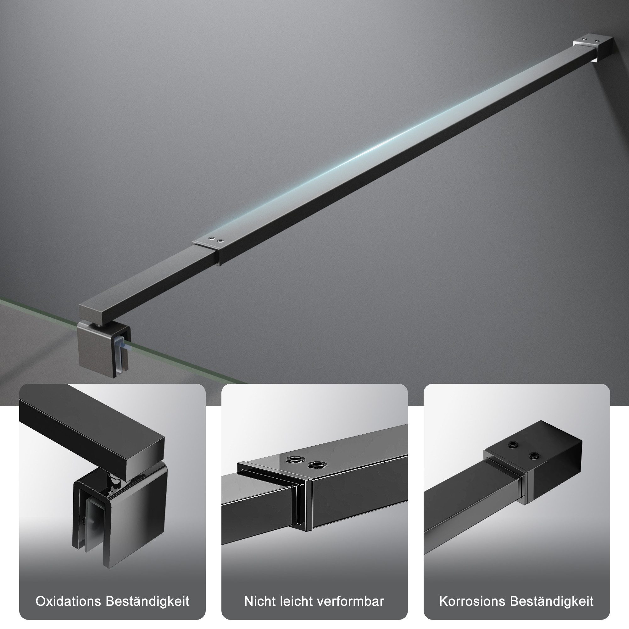 Boromal Duschwand-Stabilisationsstange Haltestange für 5-10 mm günstig online kaufen