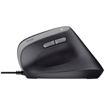 Trust USB-A Ergonomische Maus Mäuse (Ergonomisch, Geräuscharme Tasten, Integriertes Scrollrad)
