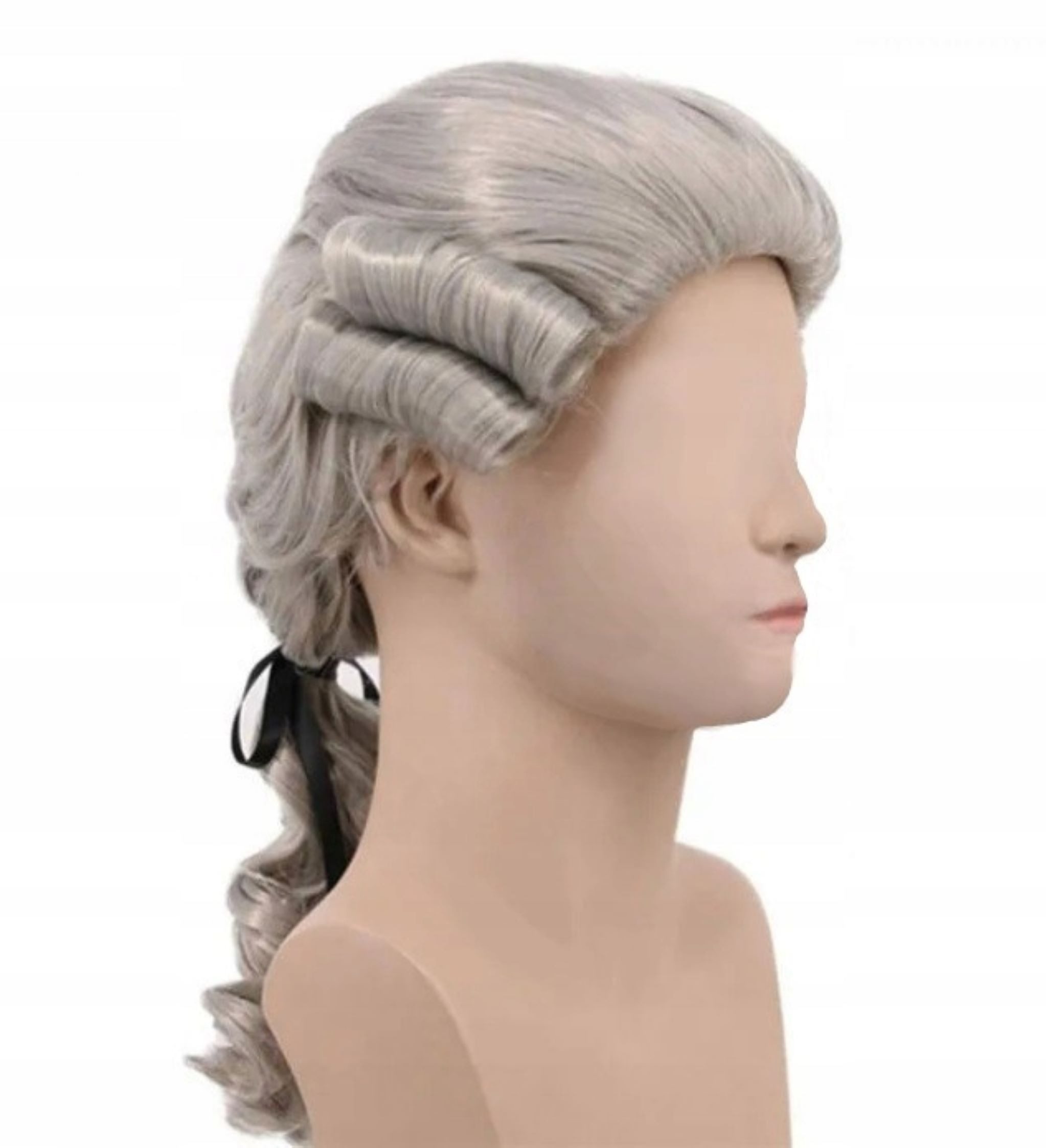 Hopki Kostüm-Perücke Grau Barock Perücke Prinz Richter - Ideal für Cosplay