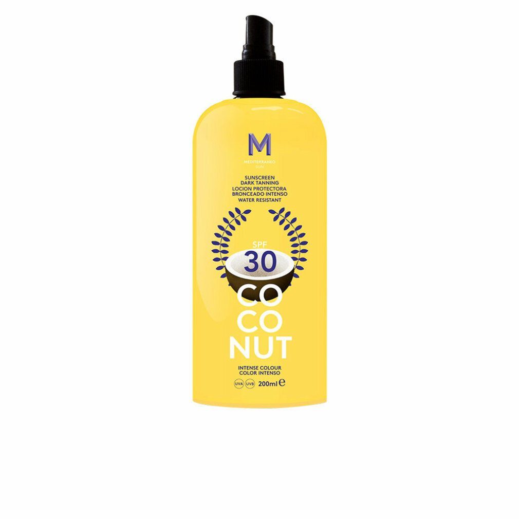 Mediterraneo Sun Sonnenschutzpflege COCONUT sunscreen 200 tanning SPF30 ml dark