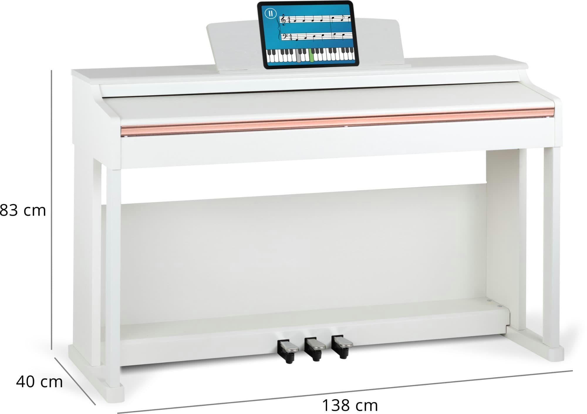 McGrey Digitalpiano DP-19 E-Piano - Einsteigerpiano - Zahlreiche Funktionen, Klavier mit 88 gewichteten Tasten und Hammermechanik – Bild 4 von 5
