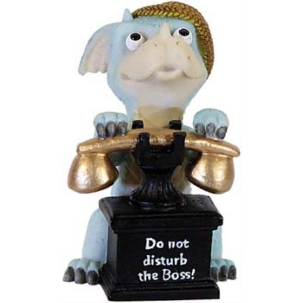 Funny Dragon Dekofigur Dekofigur Funny Dragon Lustiger Drache Do not disturb the Boss Höhe 10 cm Kunststoff