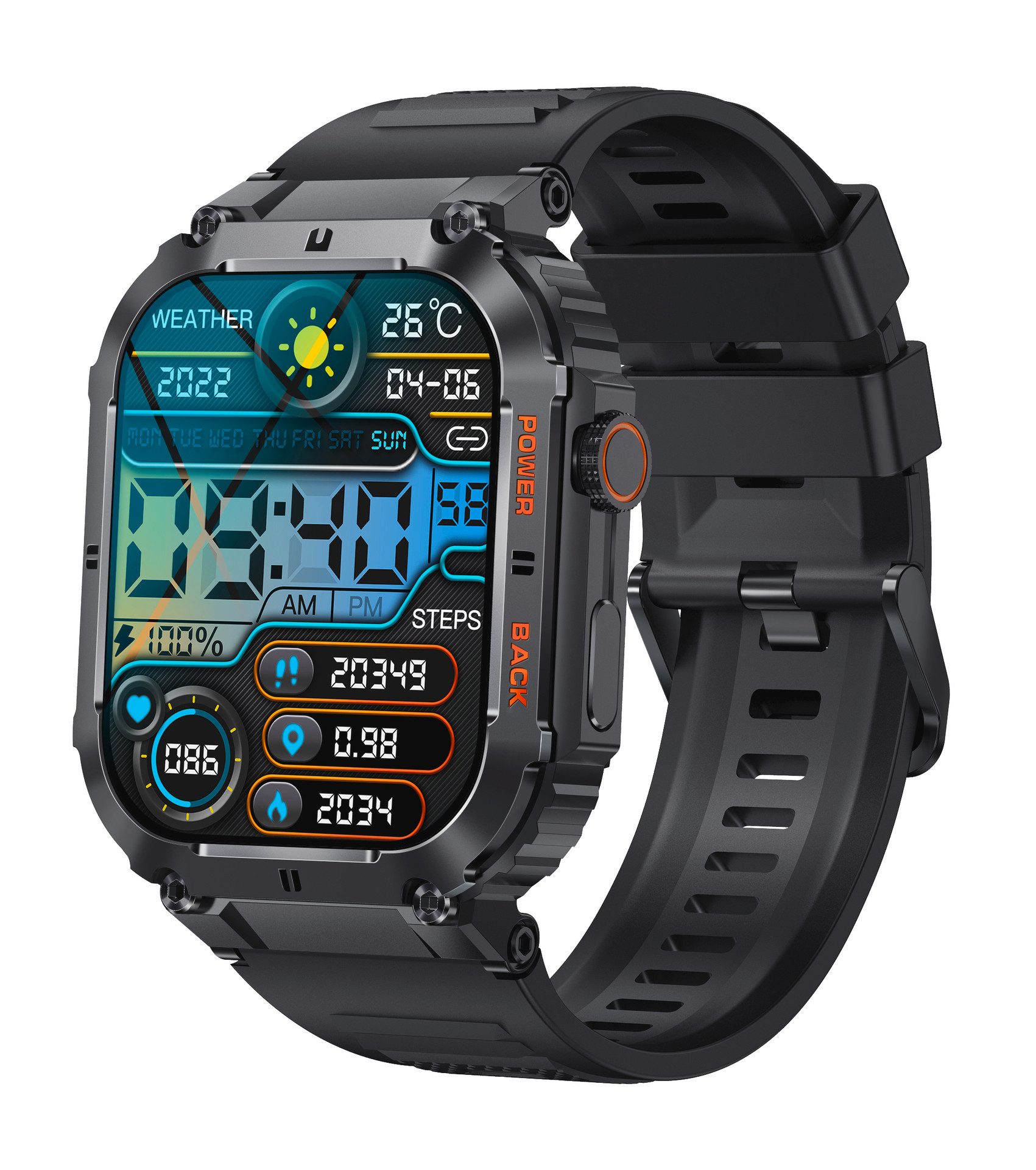 Denver Smartwatch SWC-191 Smartwatch (4,98 cm/1,96 Zoll)