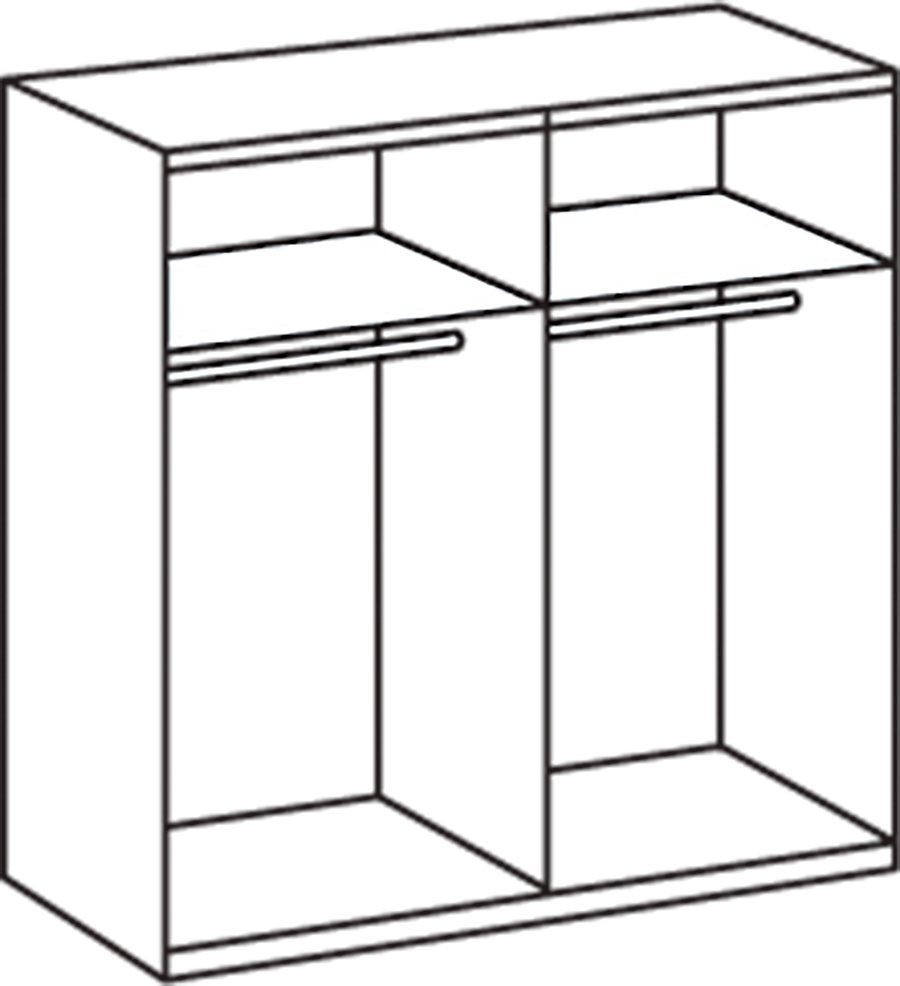 Schwebetürenschrank mit Monaco Wimex Glaselementen