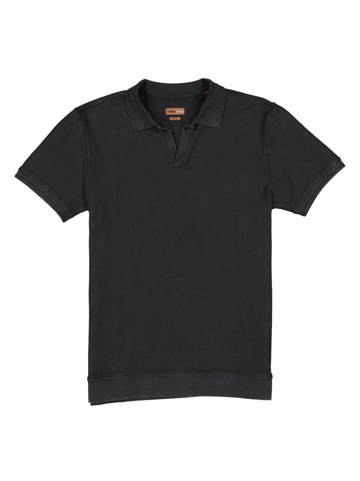 Poloshirt Herren Modisches Poloshirt mit Struktur, Anthrazit