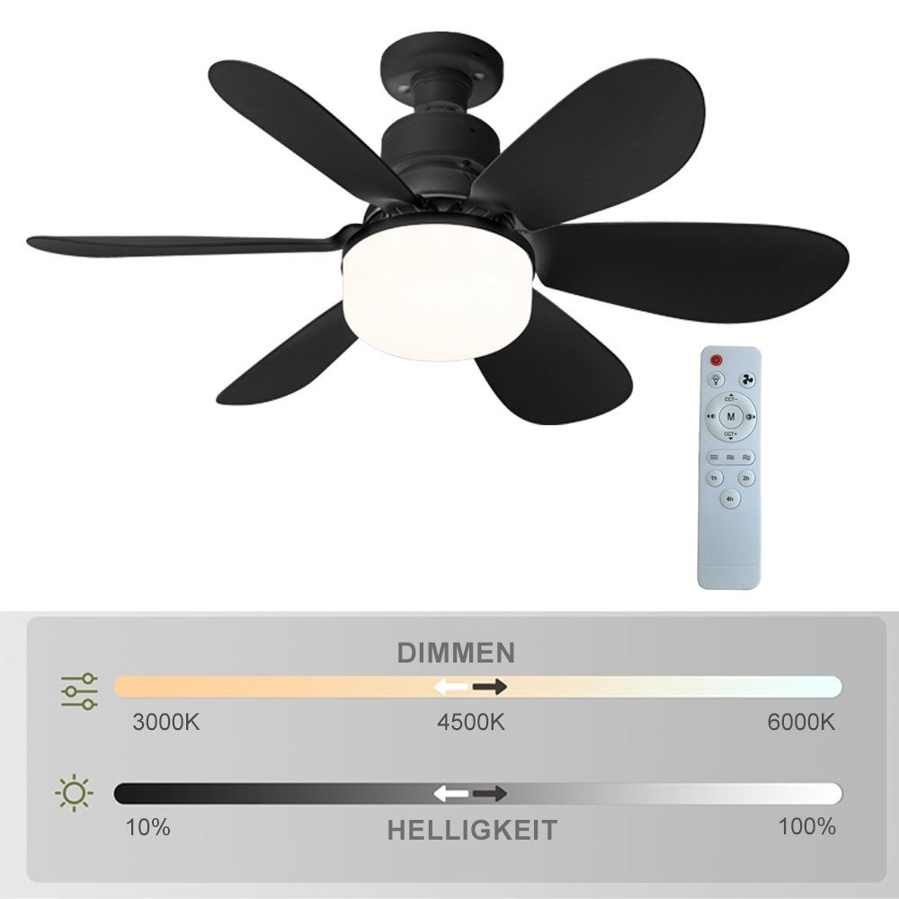 PRIISF Deckenleuchten Deckenventilator Beleuchtung LED Dimmbar günstig online kaufen