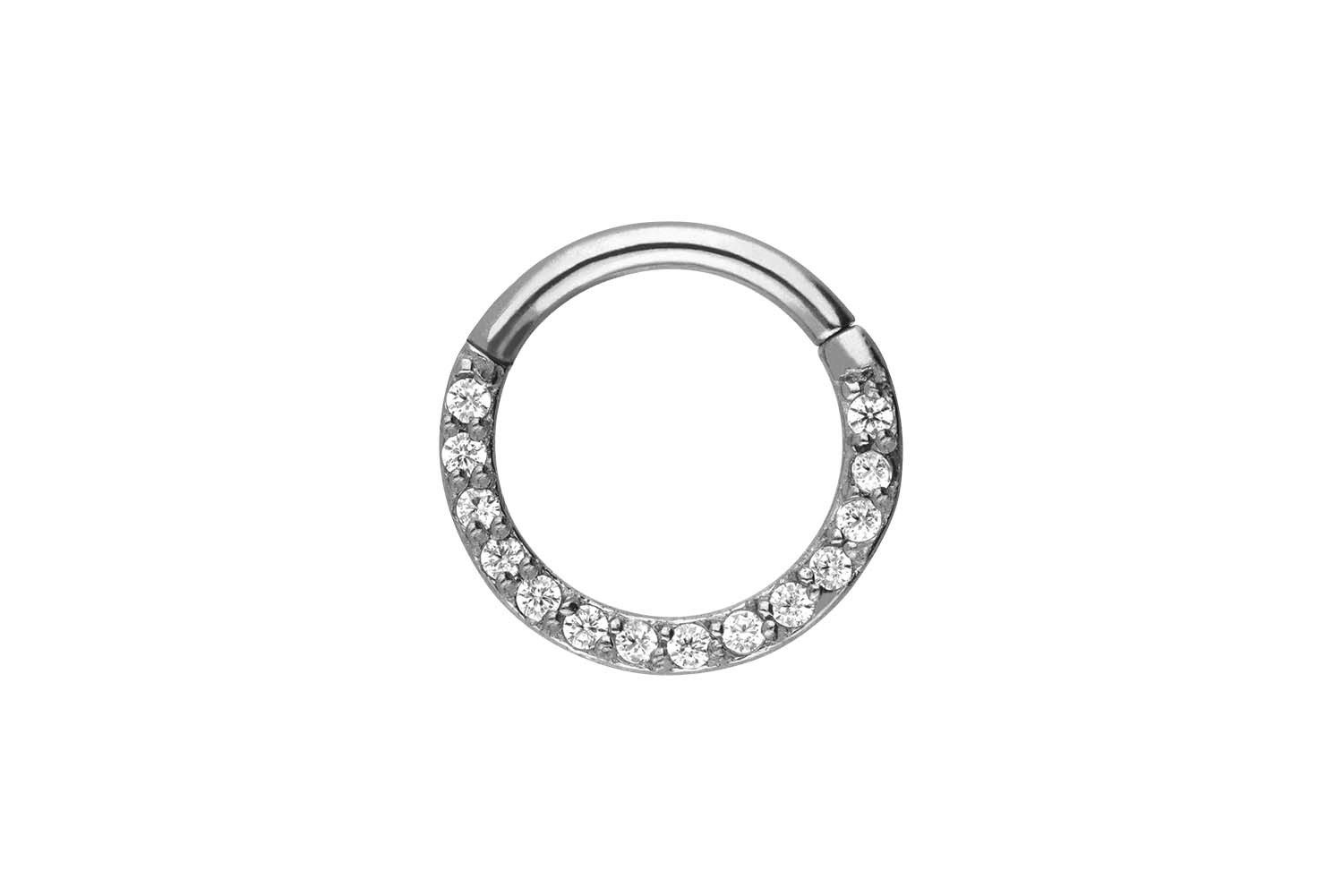 PIERCINGLINE Nasenpiercing Chirurgenstahl Segmentring Clicker EINGEFASSTE K günstig online kaufen
